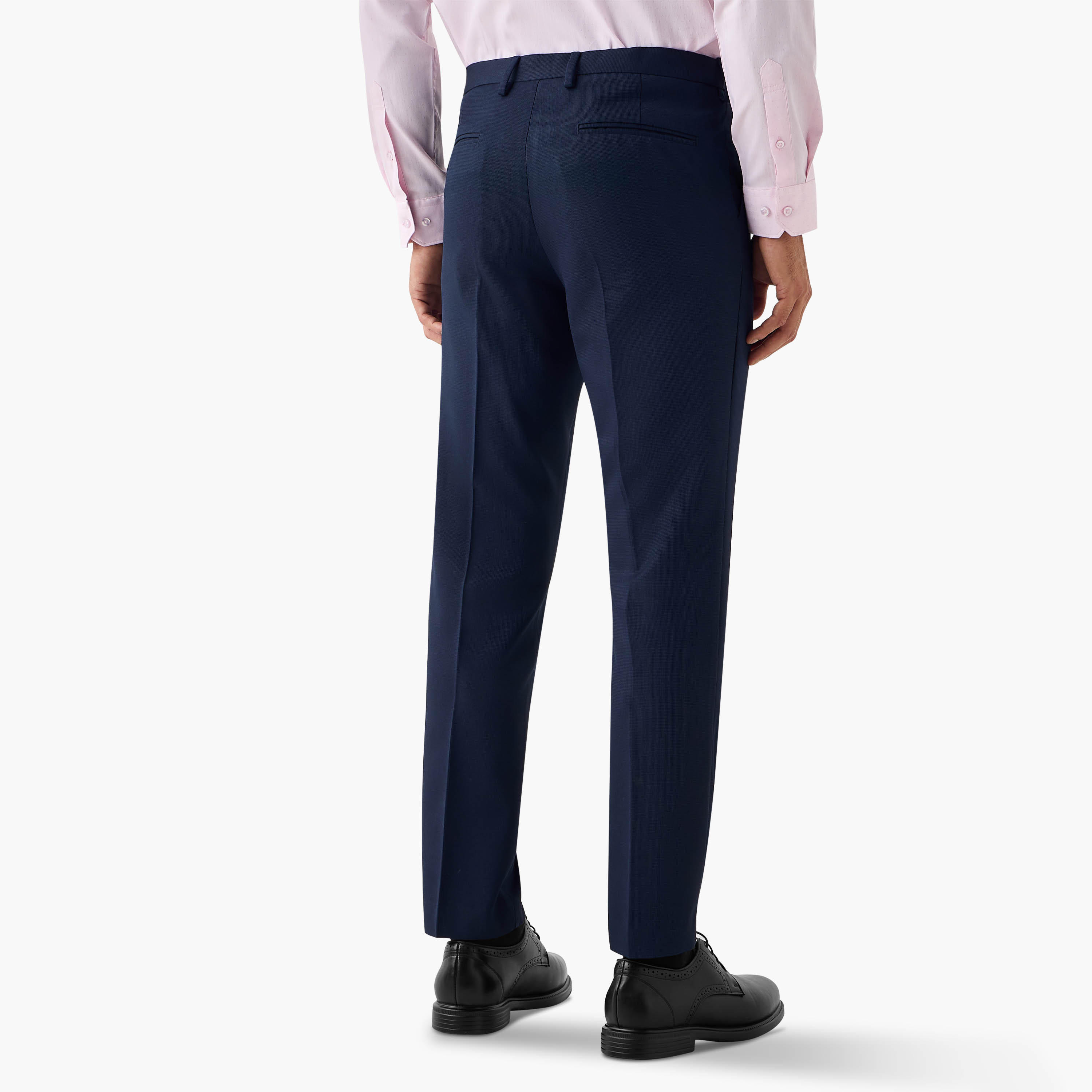 بنطلون رسمي بقصة سليم بارز الملمس-men-clothing-bottoms-trousersandchinos-trousers-image-3