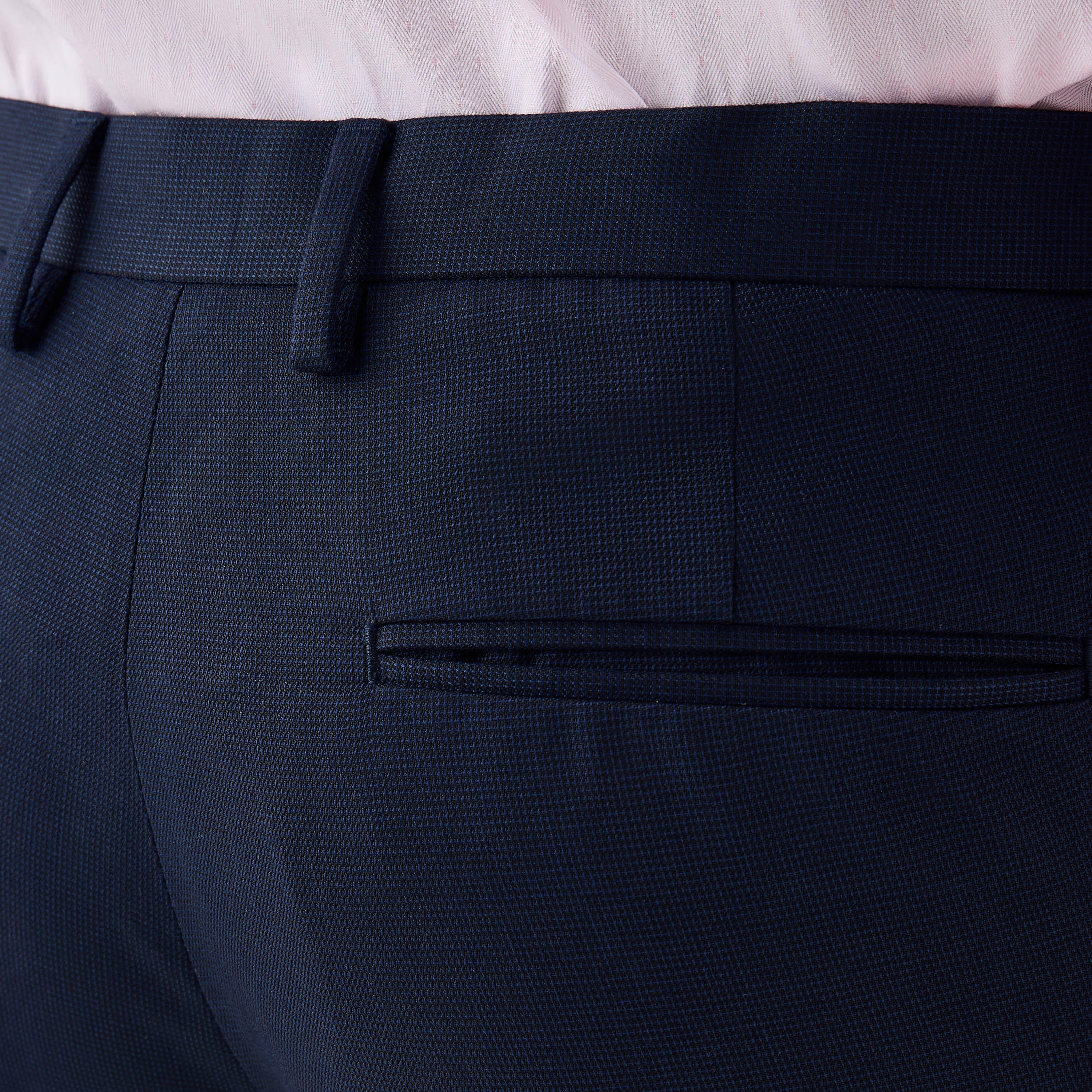 بنطلون رسمي بقصة سليم بارز الملمس-men-clothing-bottoms-trousersandchinos-trousers-image-5