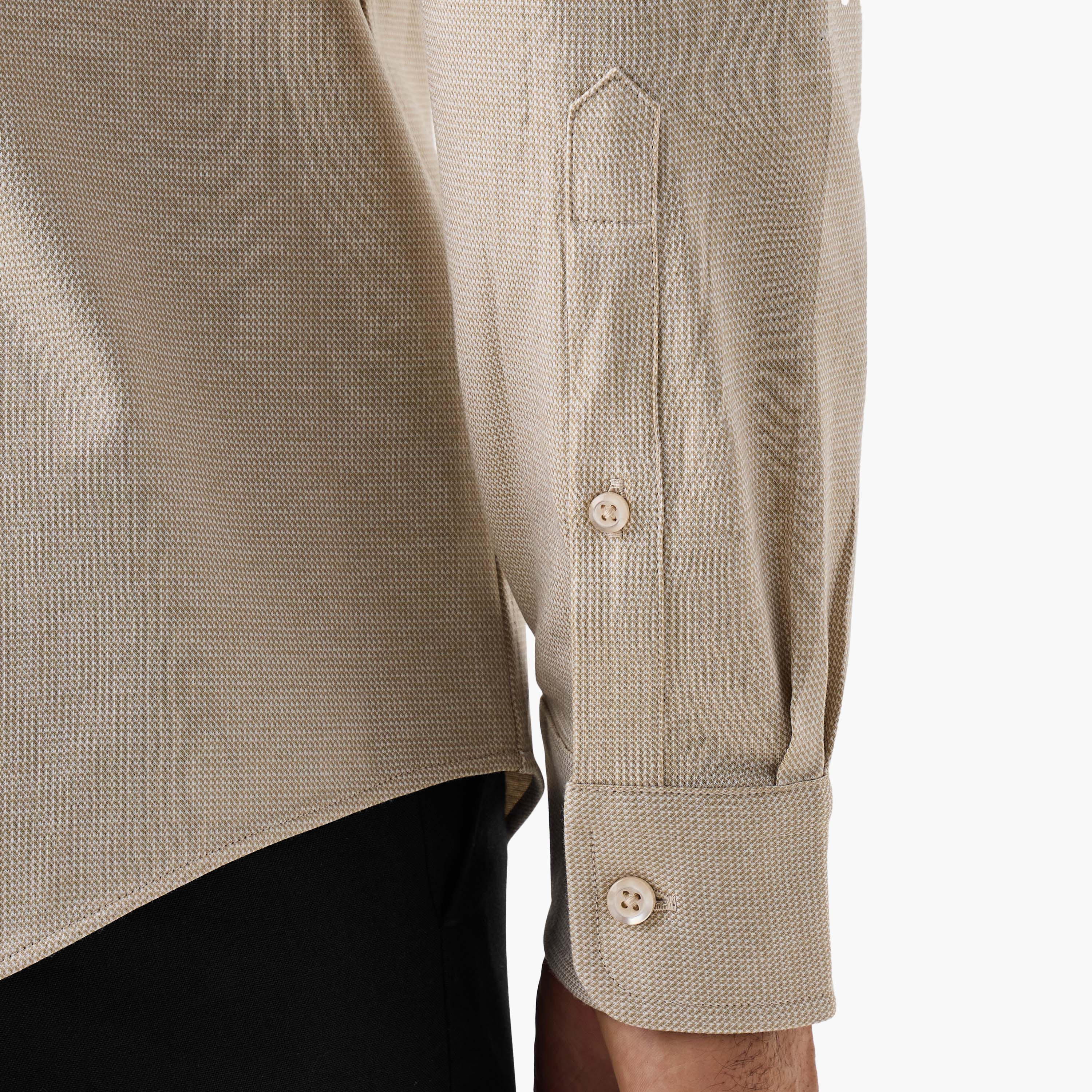 Slim Fit Textured Shirt with Collar-men-clothing-shirts-image-5