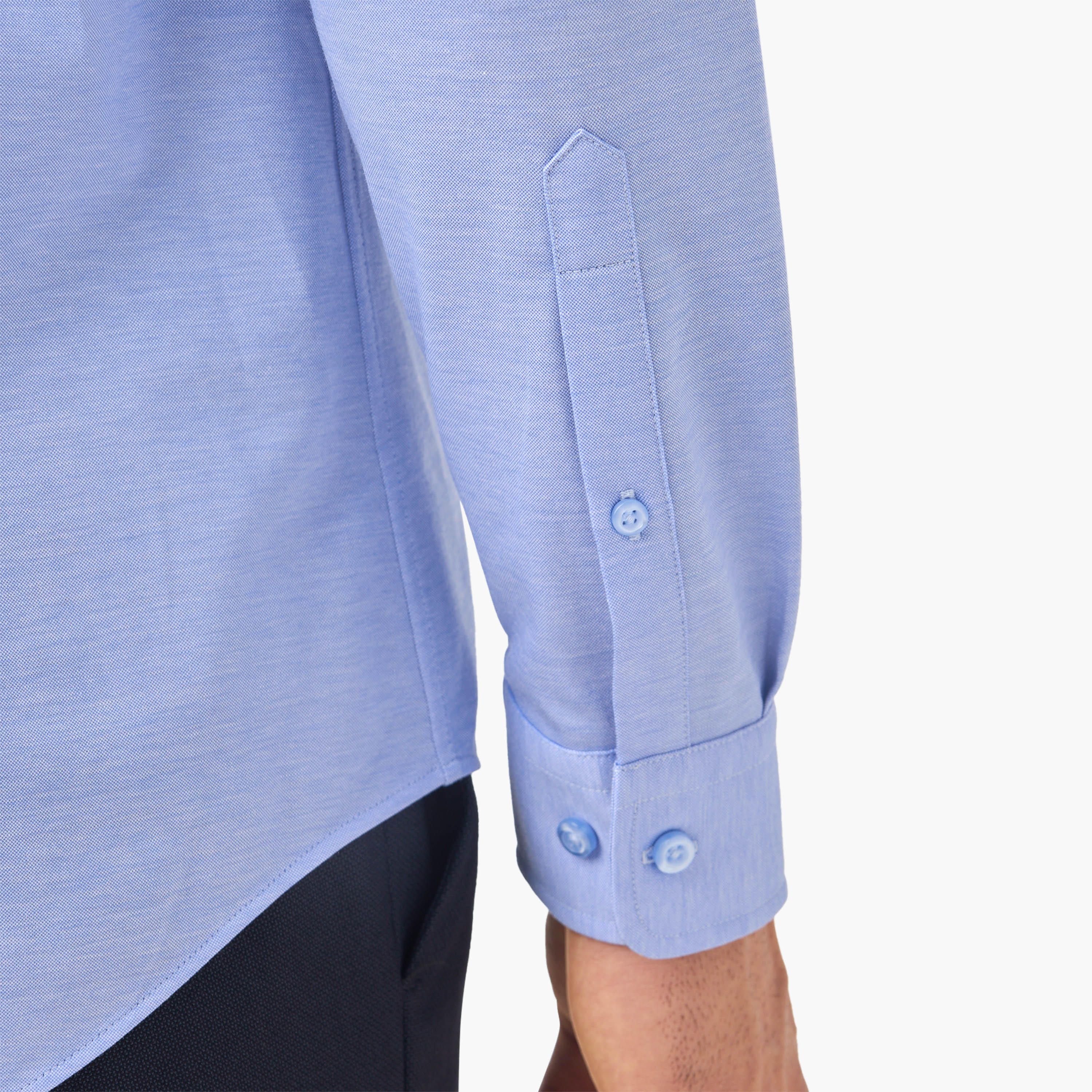 قميص بارز الملمس بقصة ضيقة وياقة عادية وأكمام طويلة-men-clothing-shirts-image-6