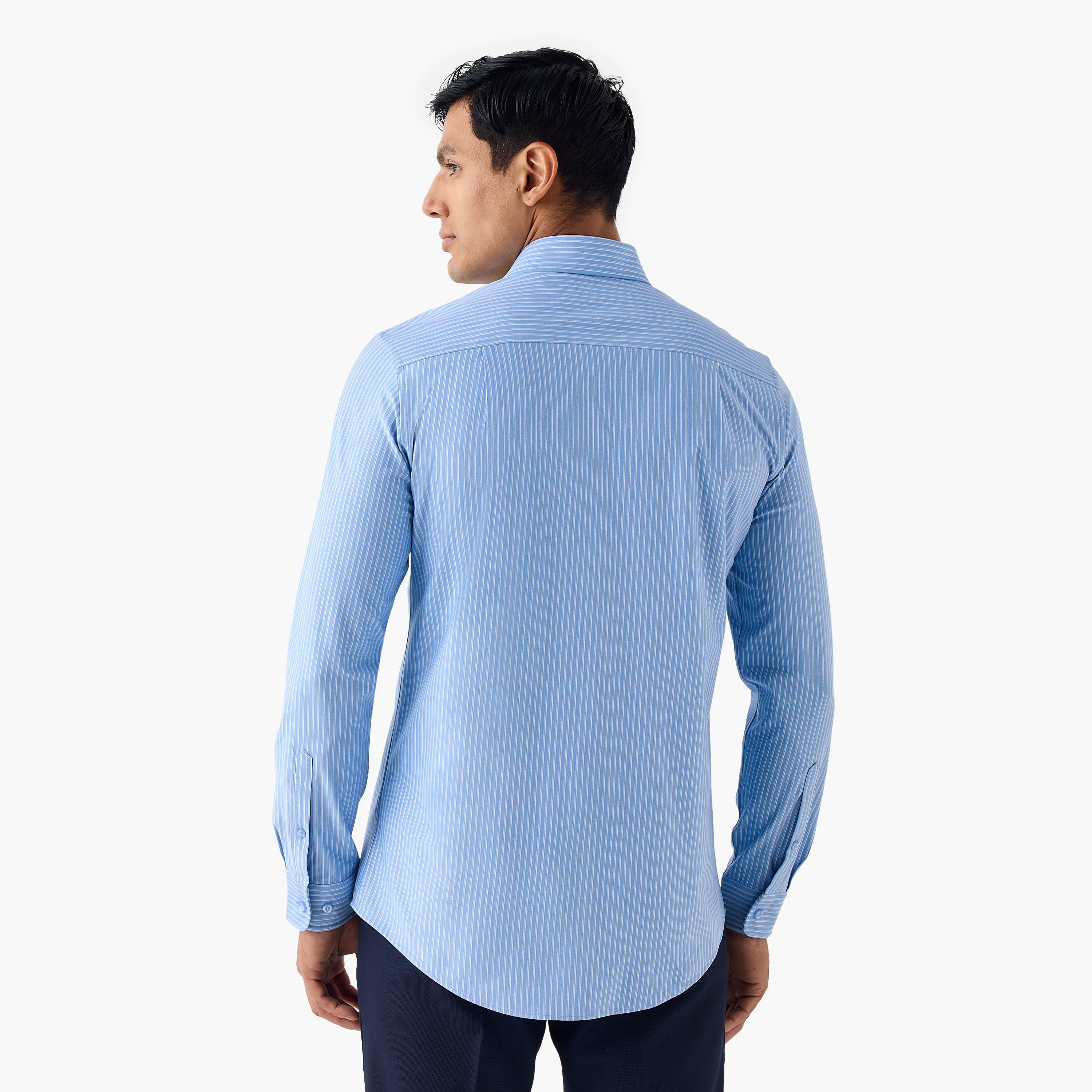 قميص مخطط بقصة سليم وياقة-men-clothing-shirts-image-3