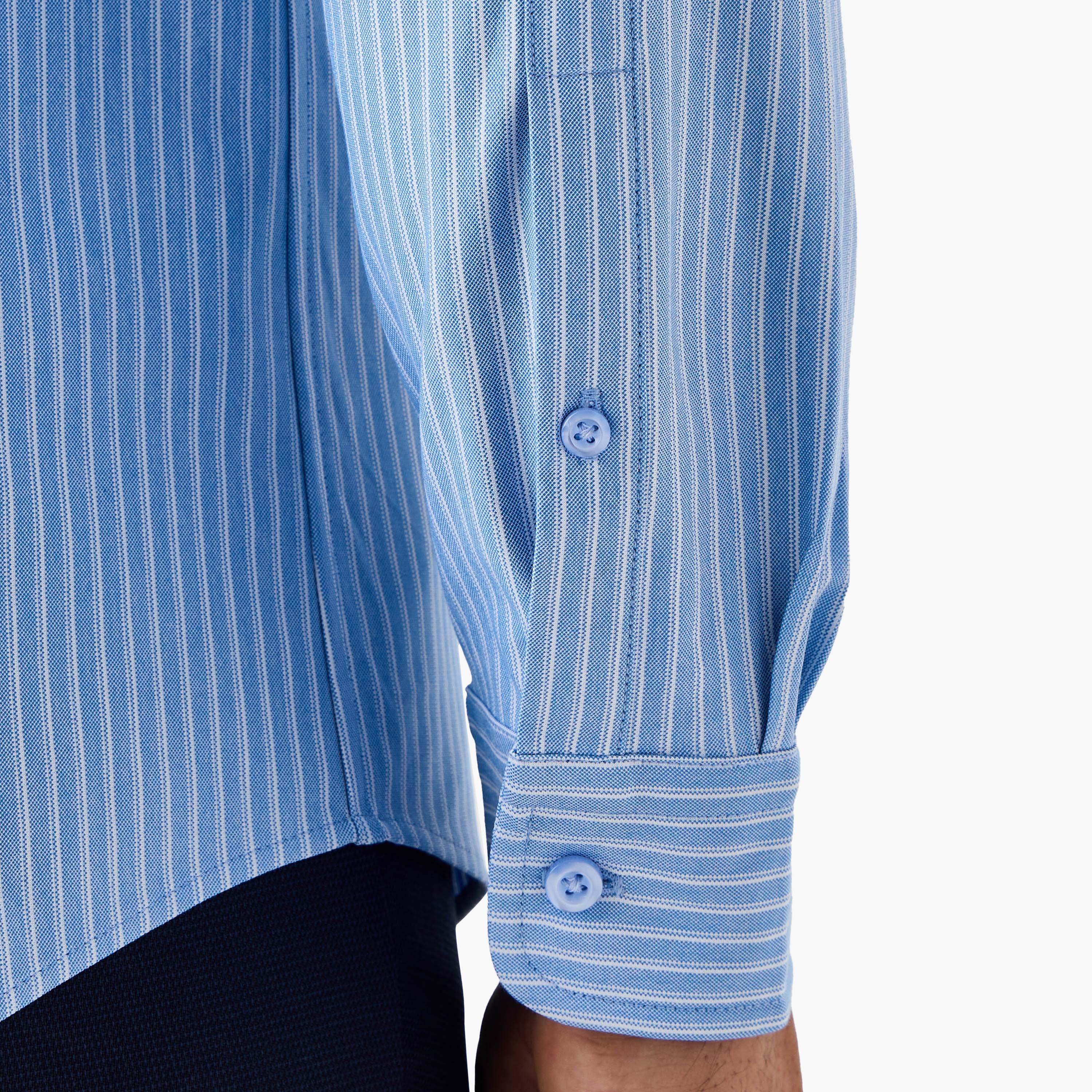 قميص مخطط بقصة سليم وياقة-men-clothing-shirts-image-1