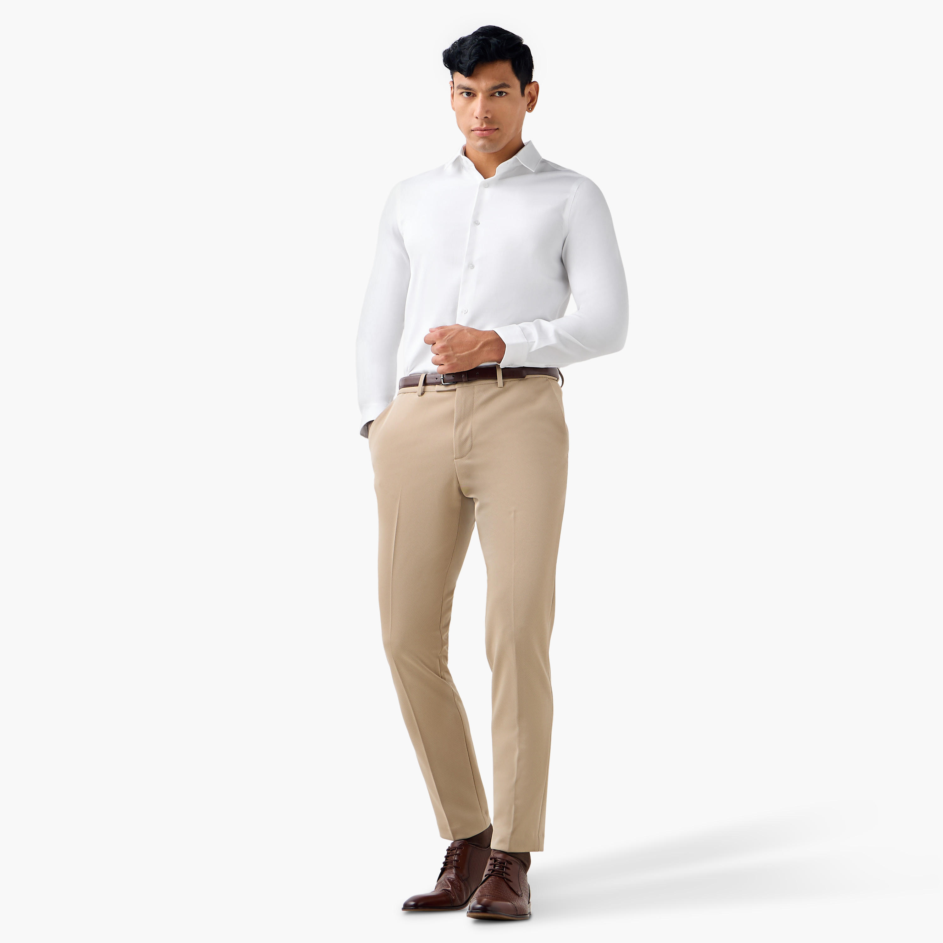 Men Slim Fit Flexi Waist Formal Trousers-men-clothing-bottoms-trousersandchinos-trousers-image-2