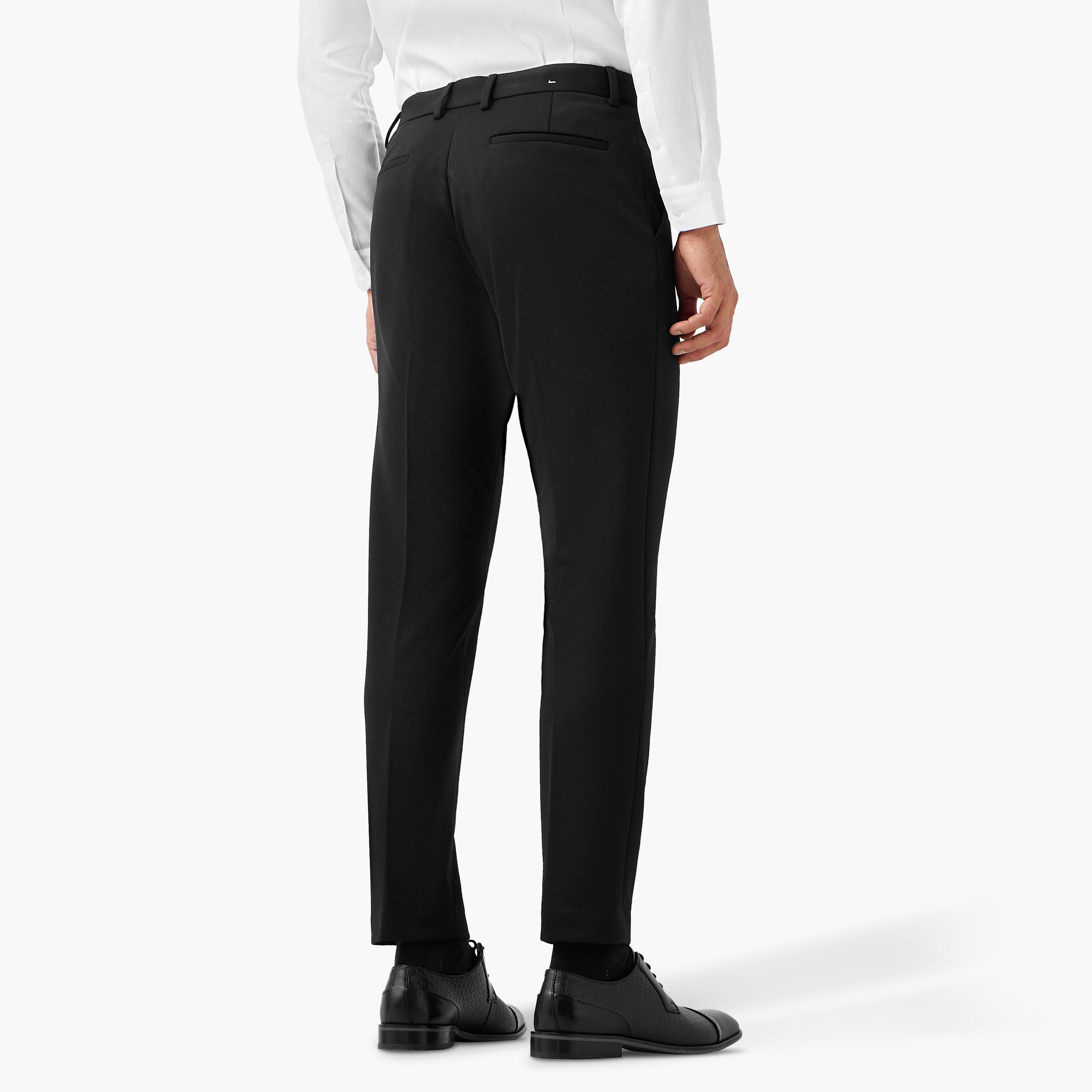 Men Slim Fit Flexi Waist Formal Trousers-men-clothing-bottoms-trousersandchinos-trousers-image-3