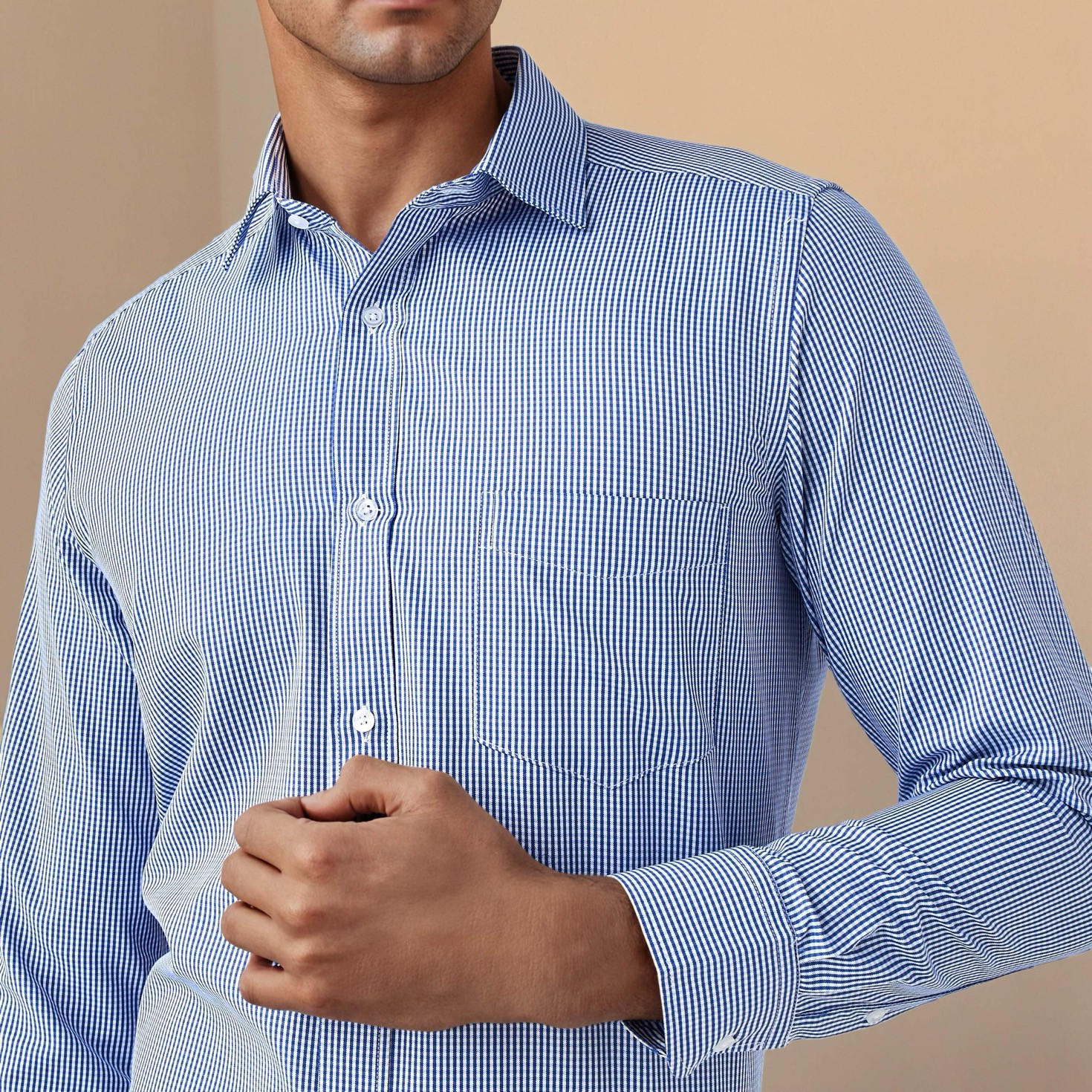 قميص كاروهات بقصّة عادية-men-clothing-shirts-image-4