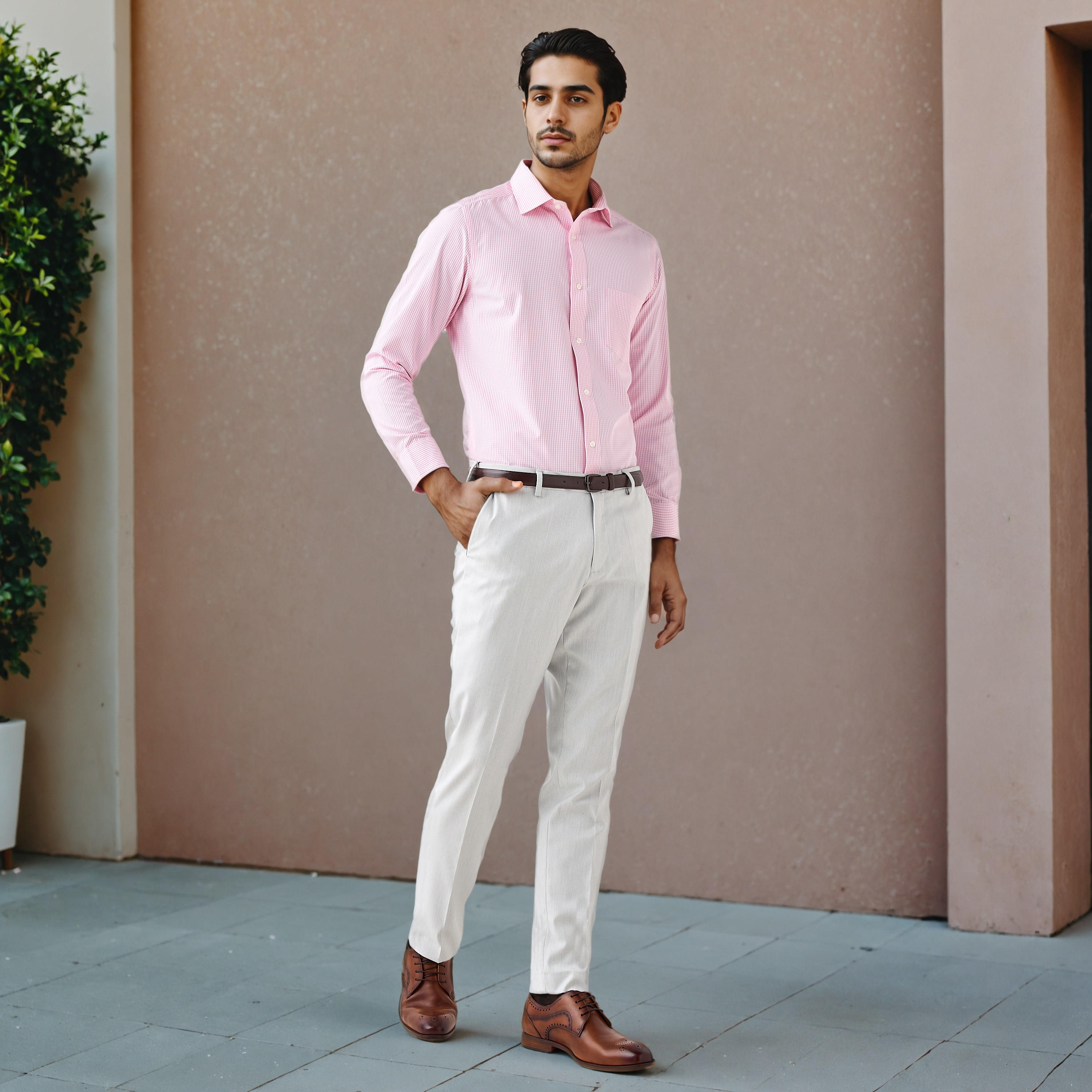 قميص كاروهات بقصّة عادية-men-clothing-shirts-image-2