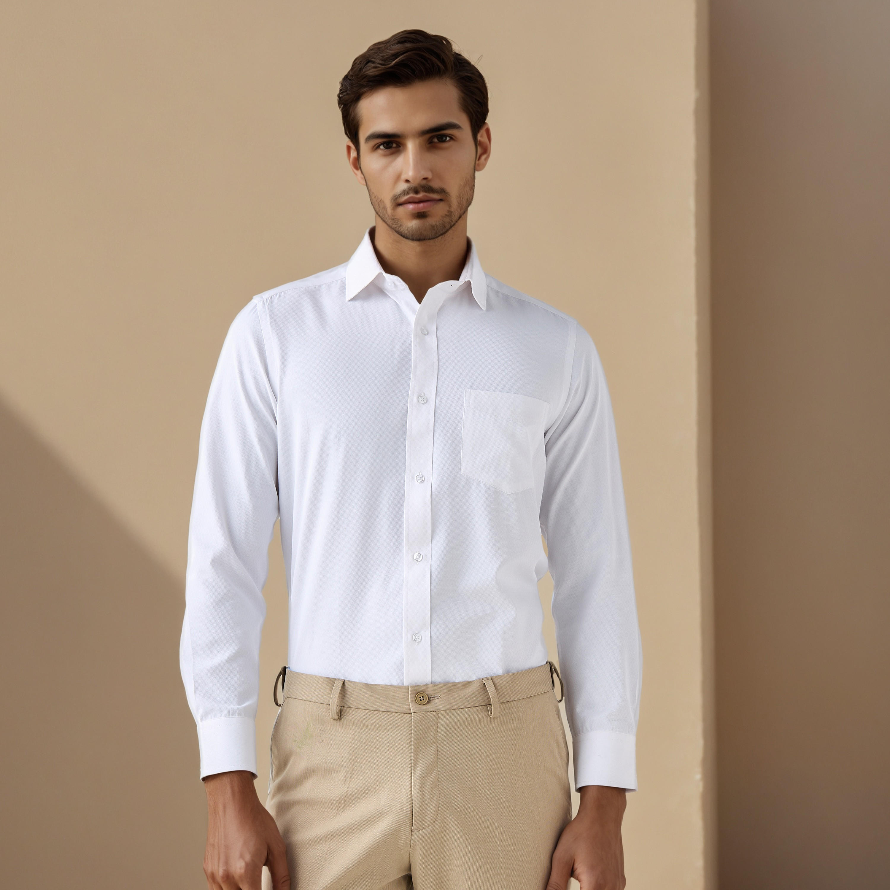Easy Iron Regular Fit Dobby Formal Shirt-men-clothing-shirts-image-1
