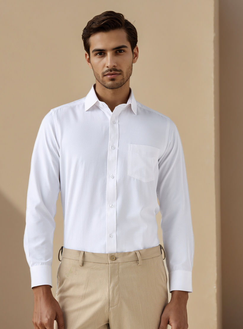 Easy Iron Regular Fit Dobby Formal Shirt-men-clothing-shirts-image-1