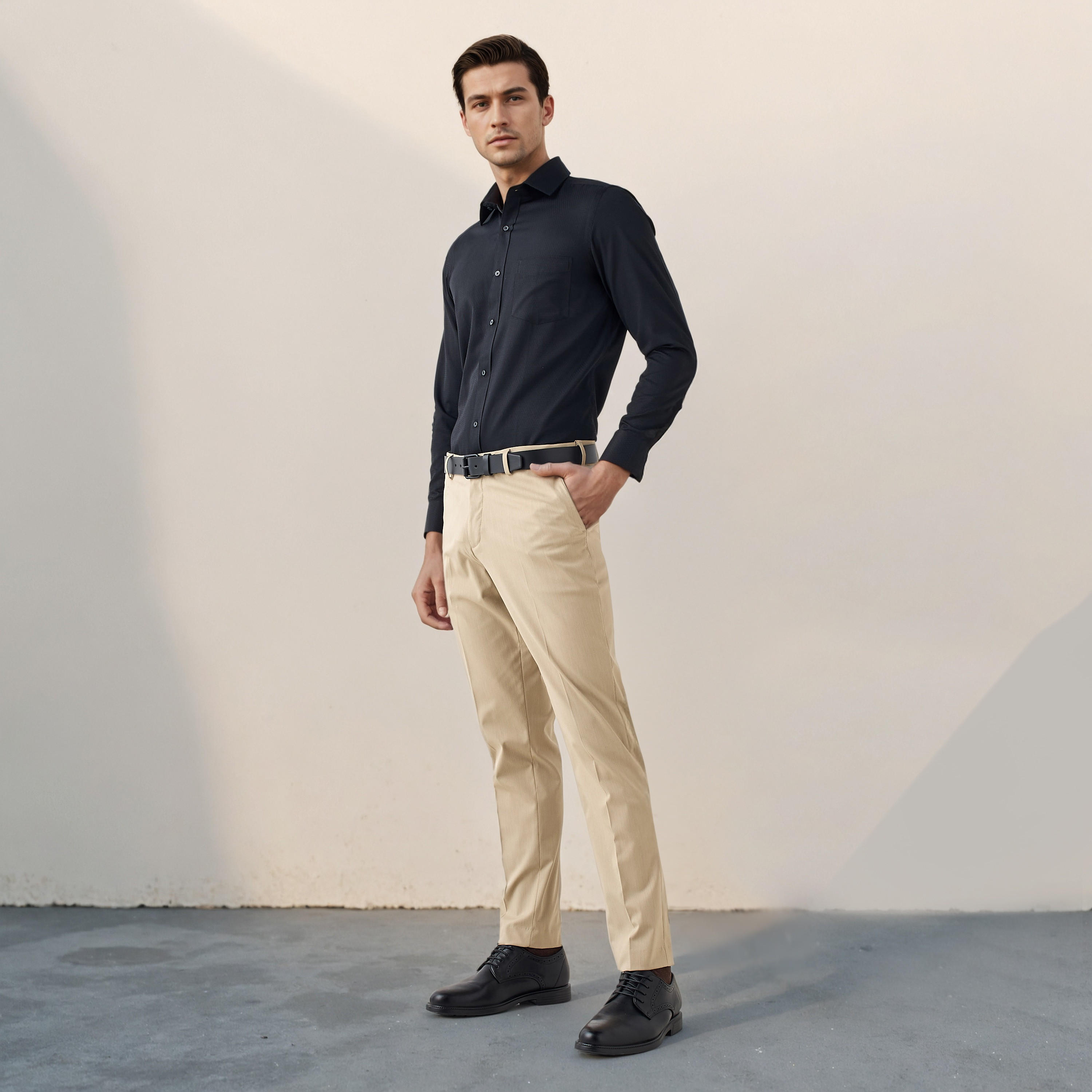 Easy Iron Regular Fit Dobby Formal Shirt-men-clothing-shirts-image-2
