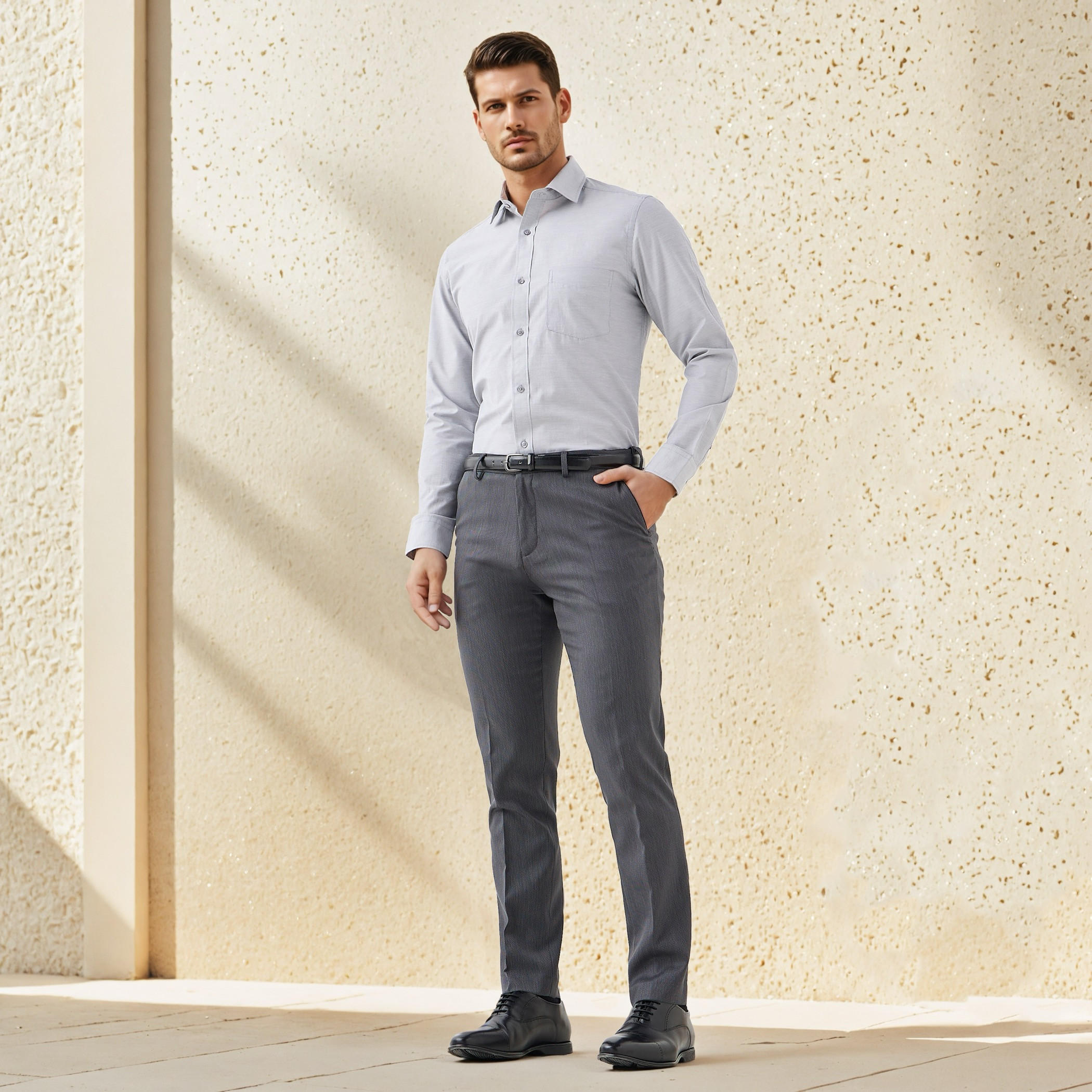 قميص رسمي سهل الكي بقصة عادية-men-clothing-shirts-image-4