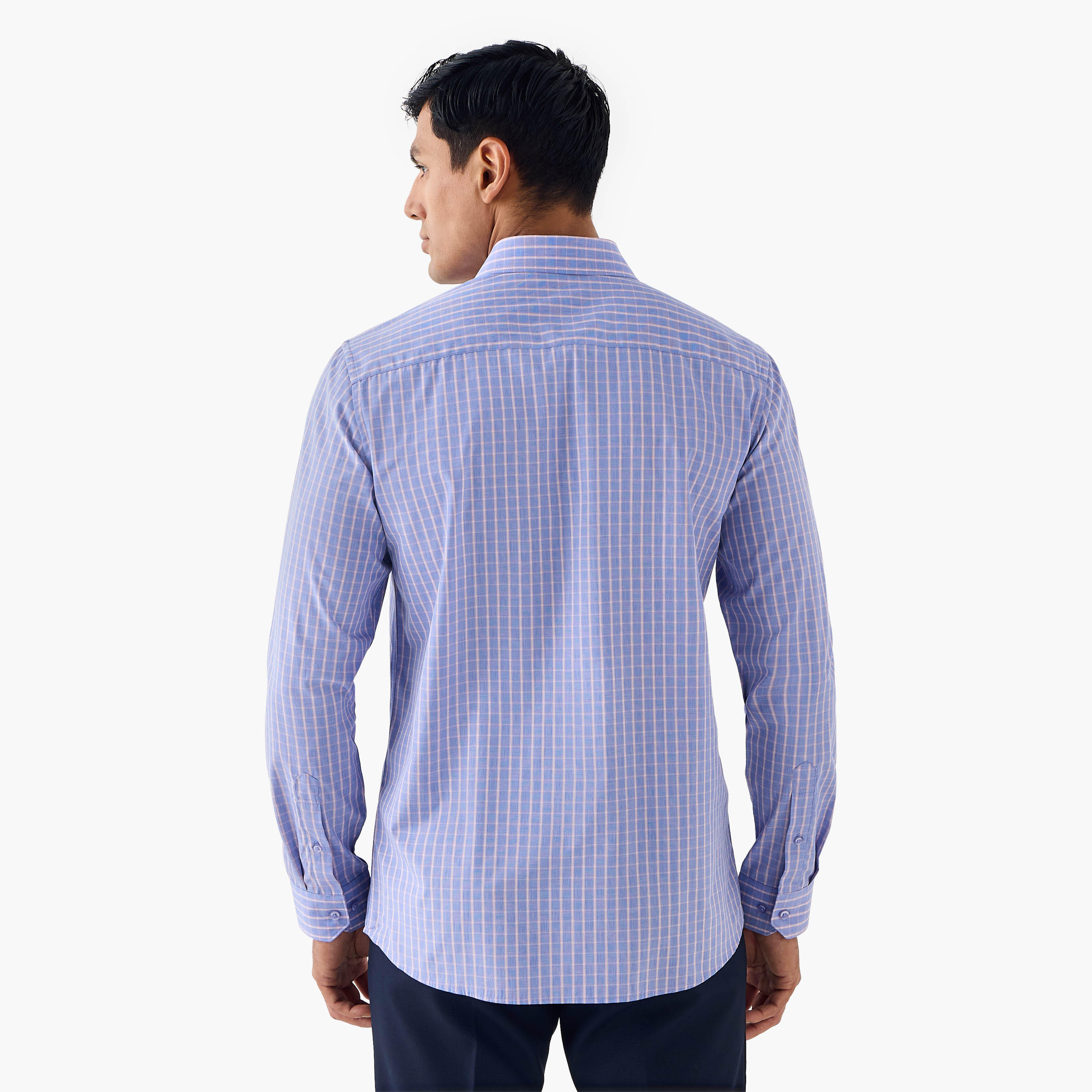 قميص كاروهات بياقة وقصة عادية-men-clothing-shirts-image-3
