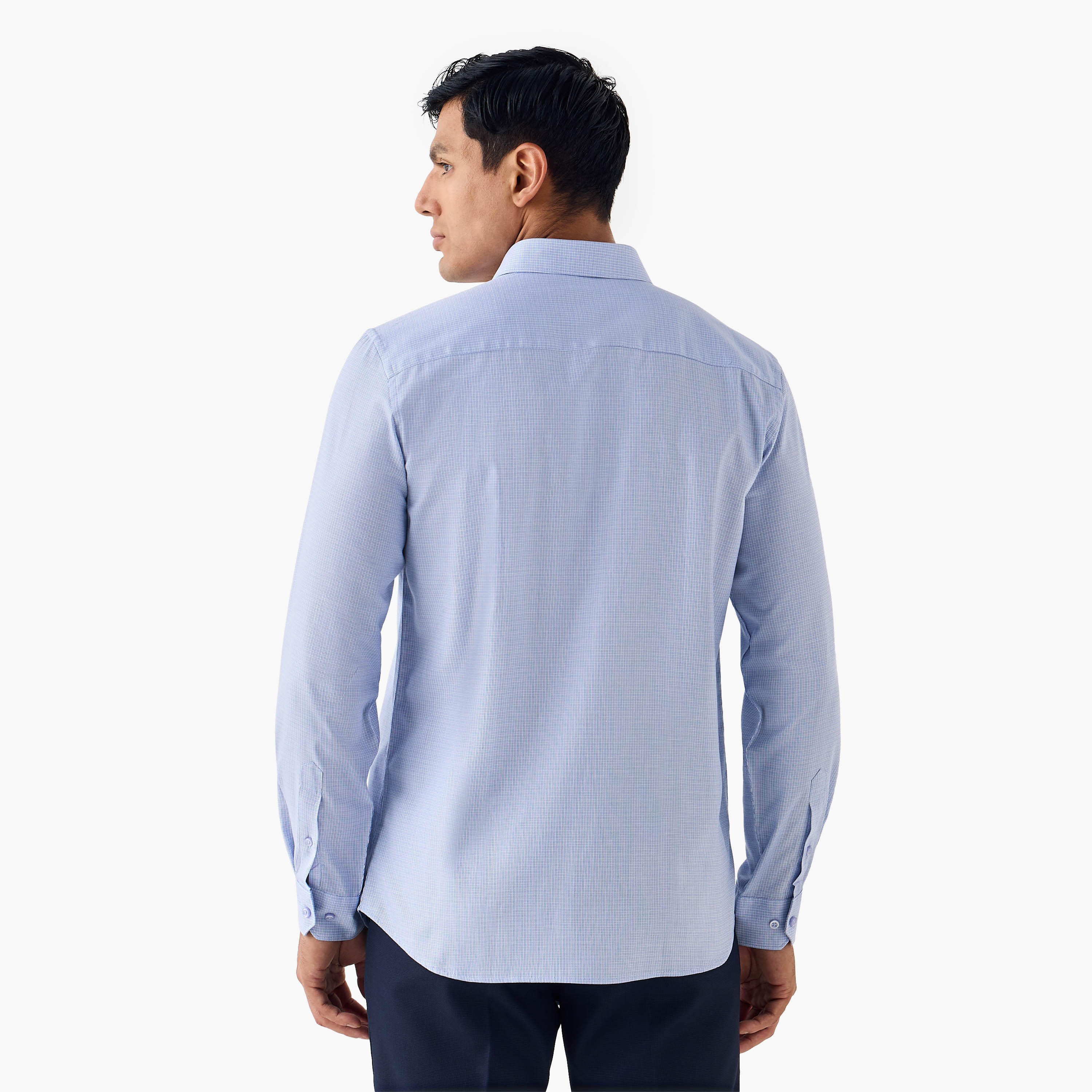 قميص كاروهات بقصّة عادية وياقة عادية-men-clothing-shirts-image-3