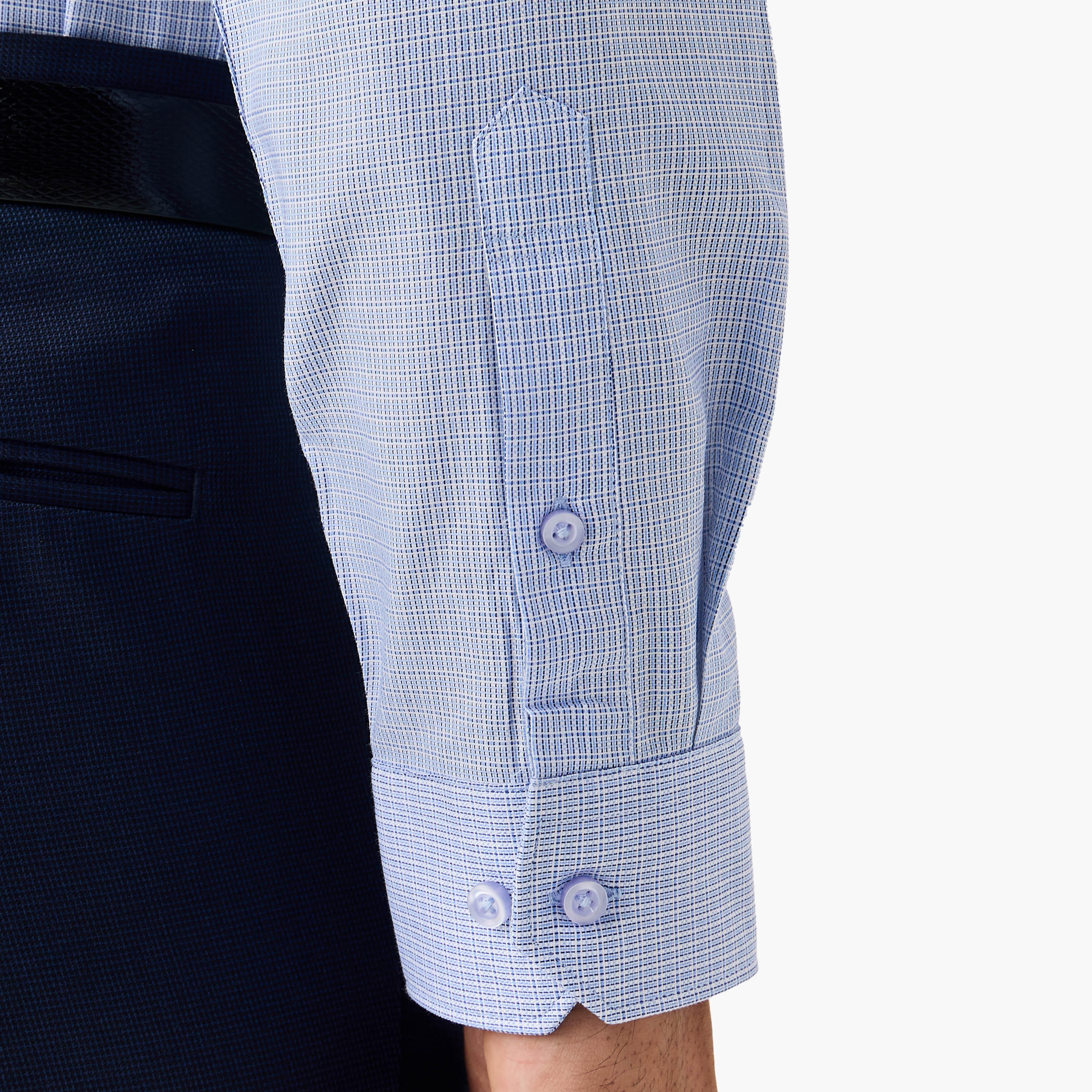 قميص كاروهات بقصّة عادية وياقة عادية-men-clothing-shirts-image-1