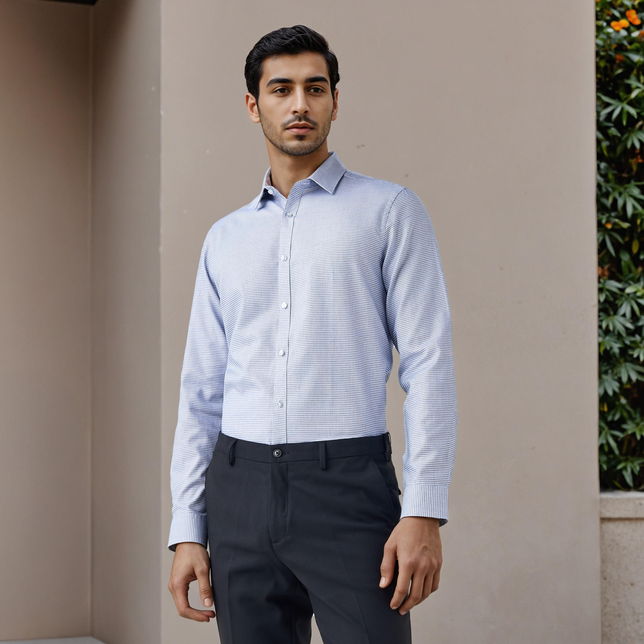 Regular Fit Checked Collared Shirt-men-clothing-shirts-image-1