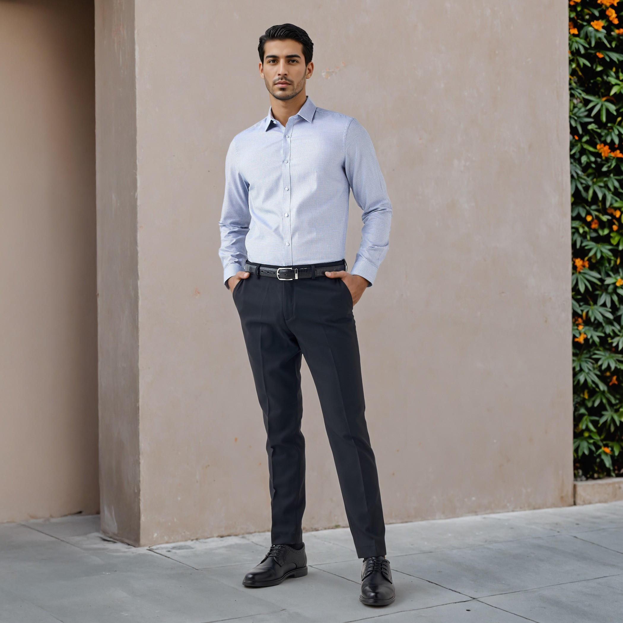 Regular Fit Checked Collared Shirt-men-clothing-shirts-image-2