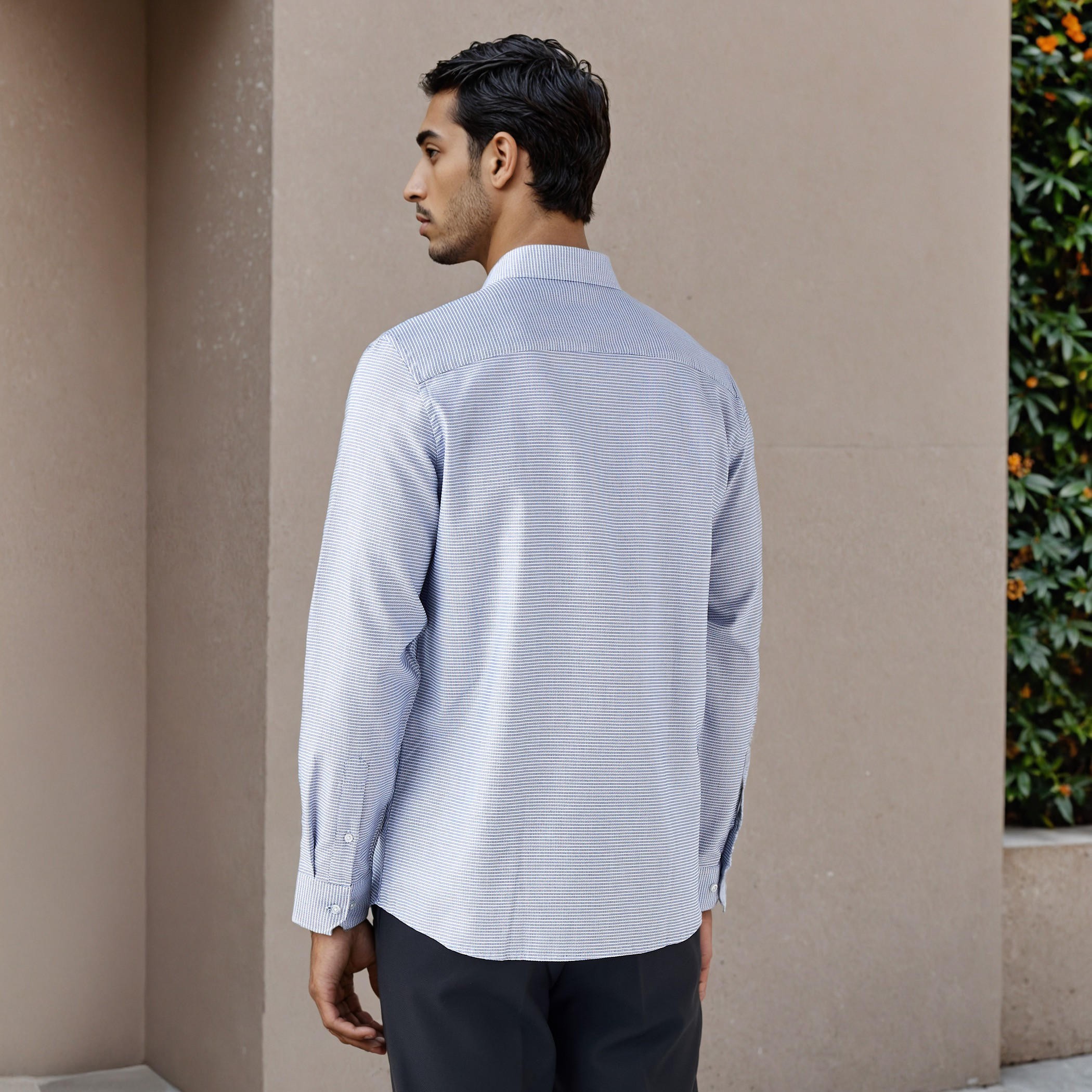 Regular Fit Checked Collared Shirt-men-clothing-shirts-image-3