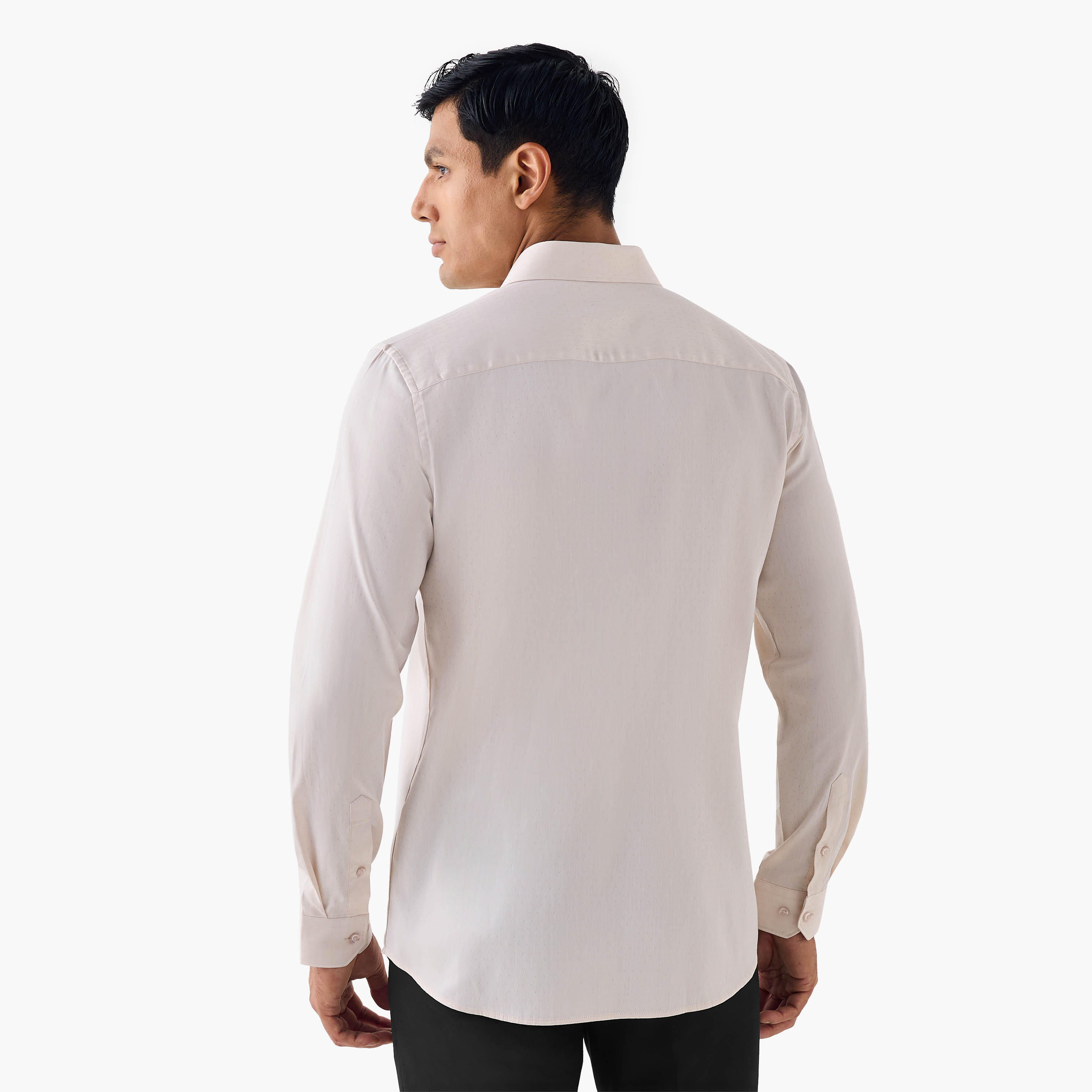 Regular Fit Textured Collared Shirt-men-clothing-shirts-image-3