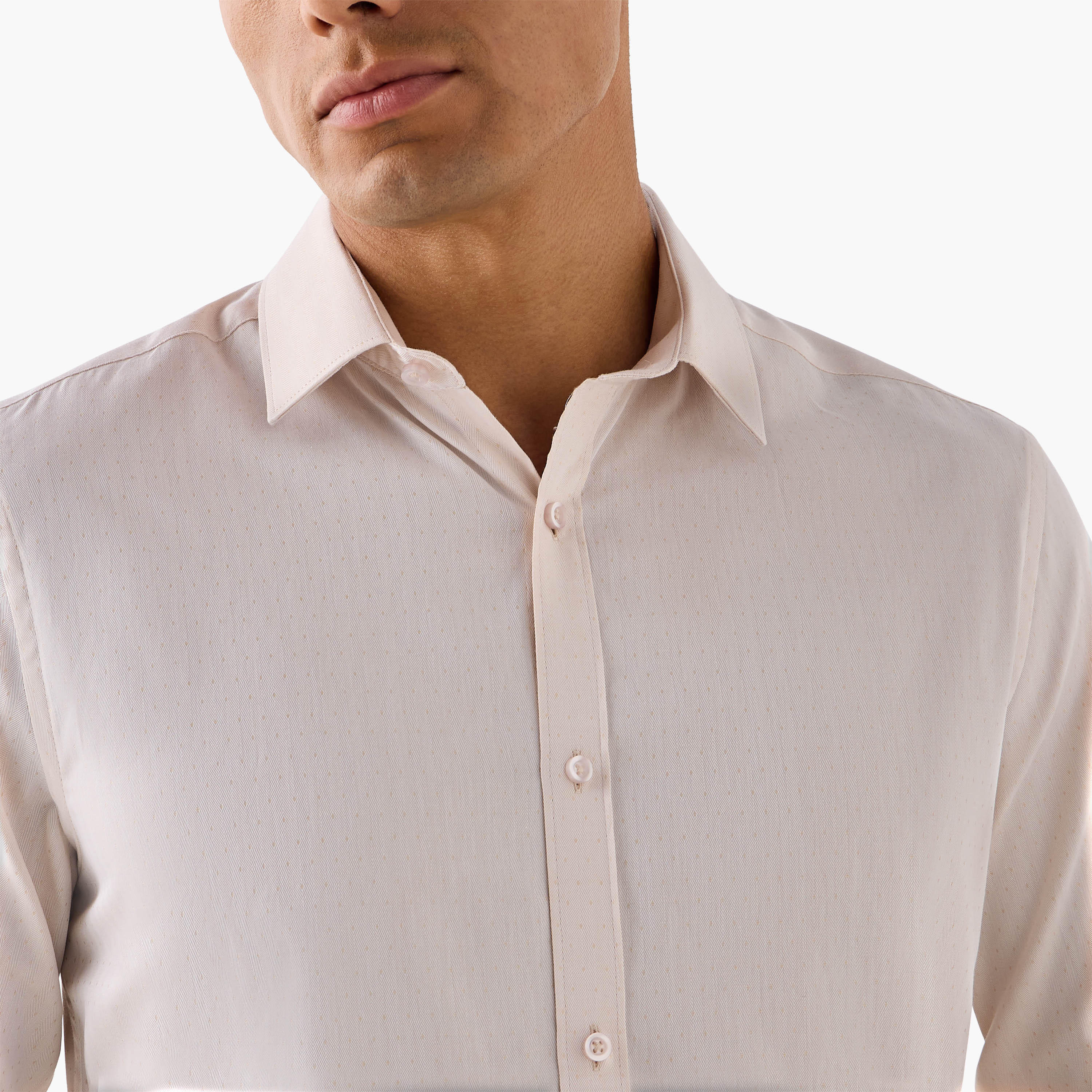 Regular Fit Textured Collared Shirt-men-clothing-shirts-image-4