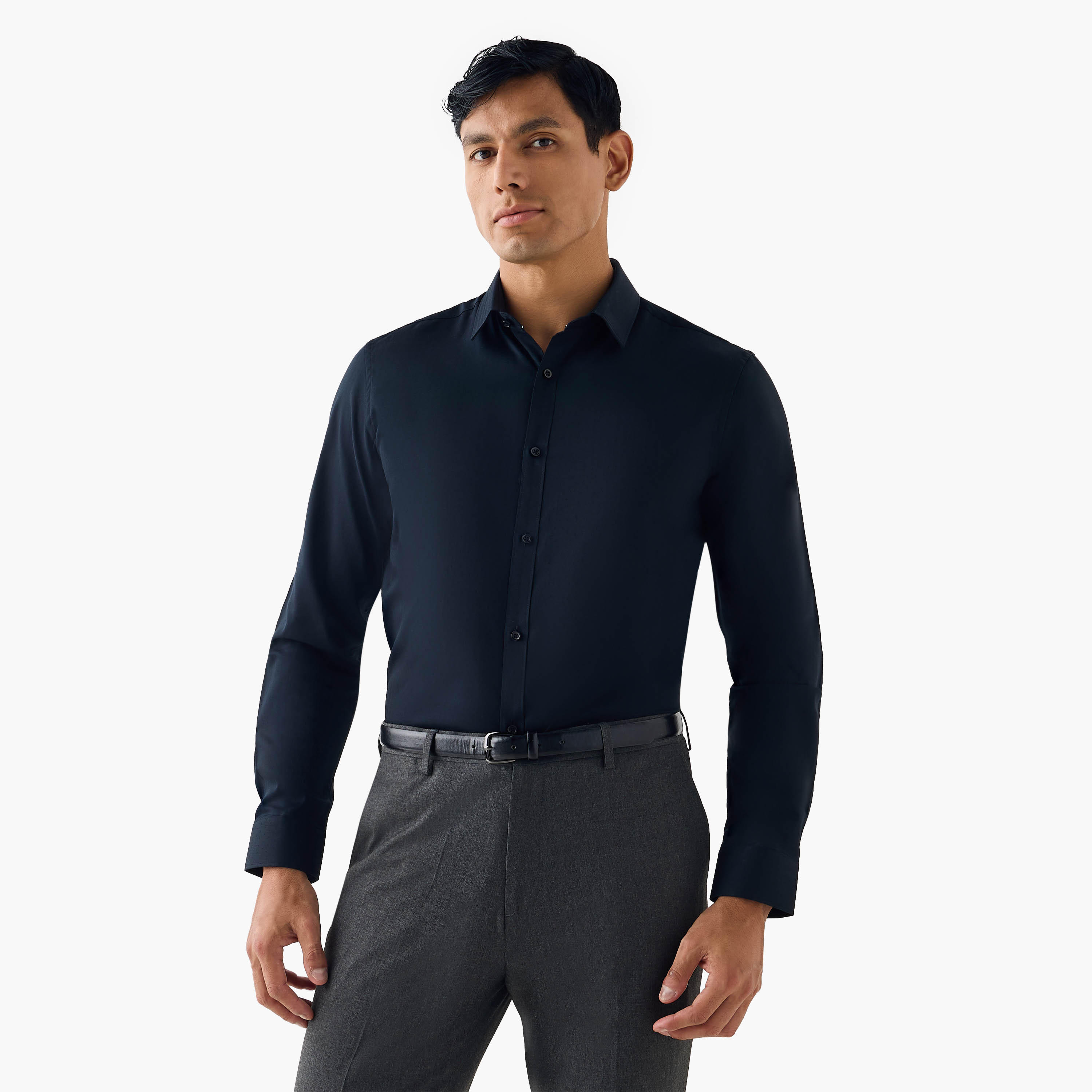 Regular Fit Textured Collared Shirt-men-clothing-shirts-image-1