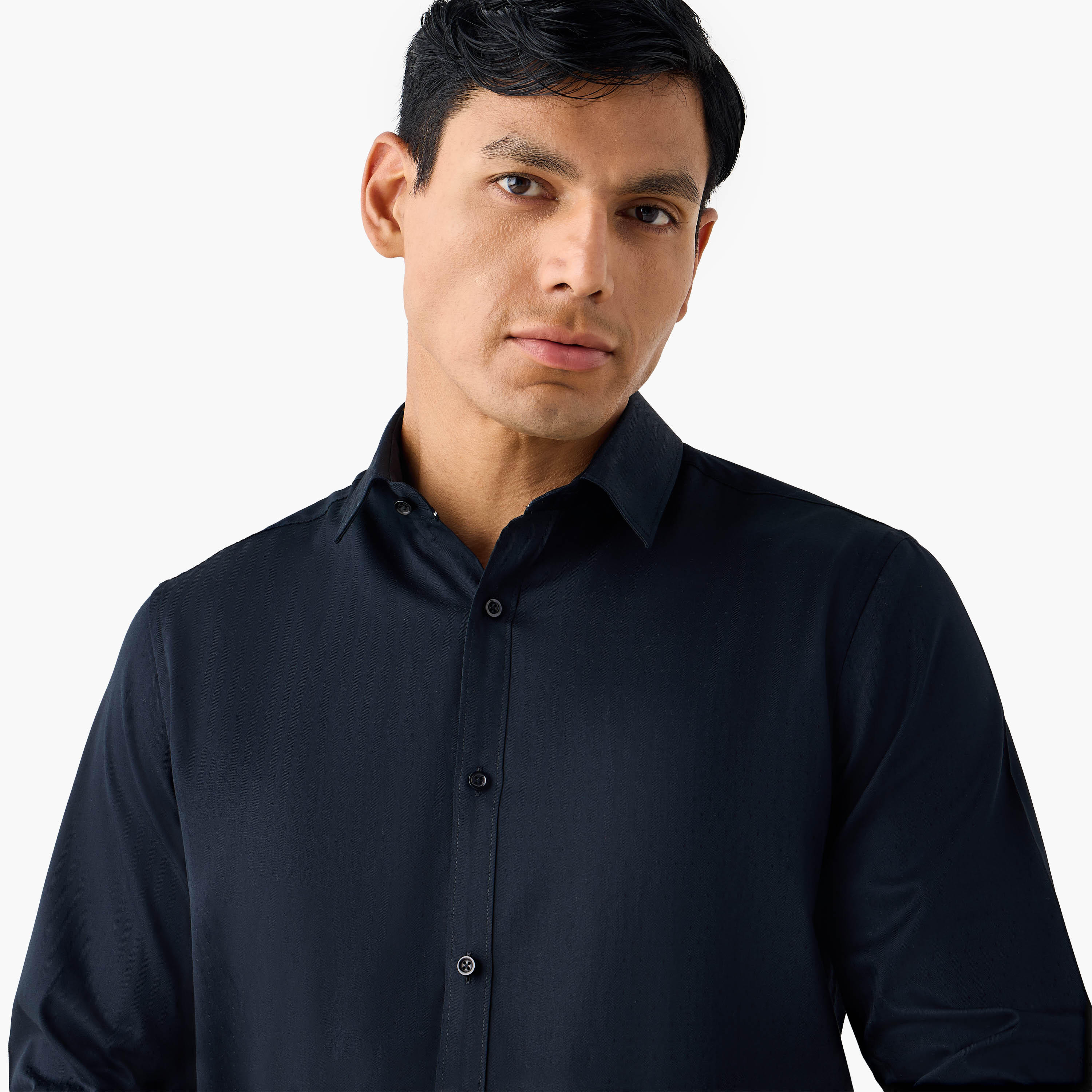 Regular Fit Textured Collared Shirt-men-clothing-shirts-image-4