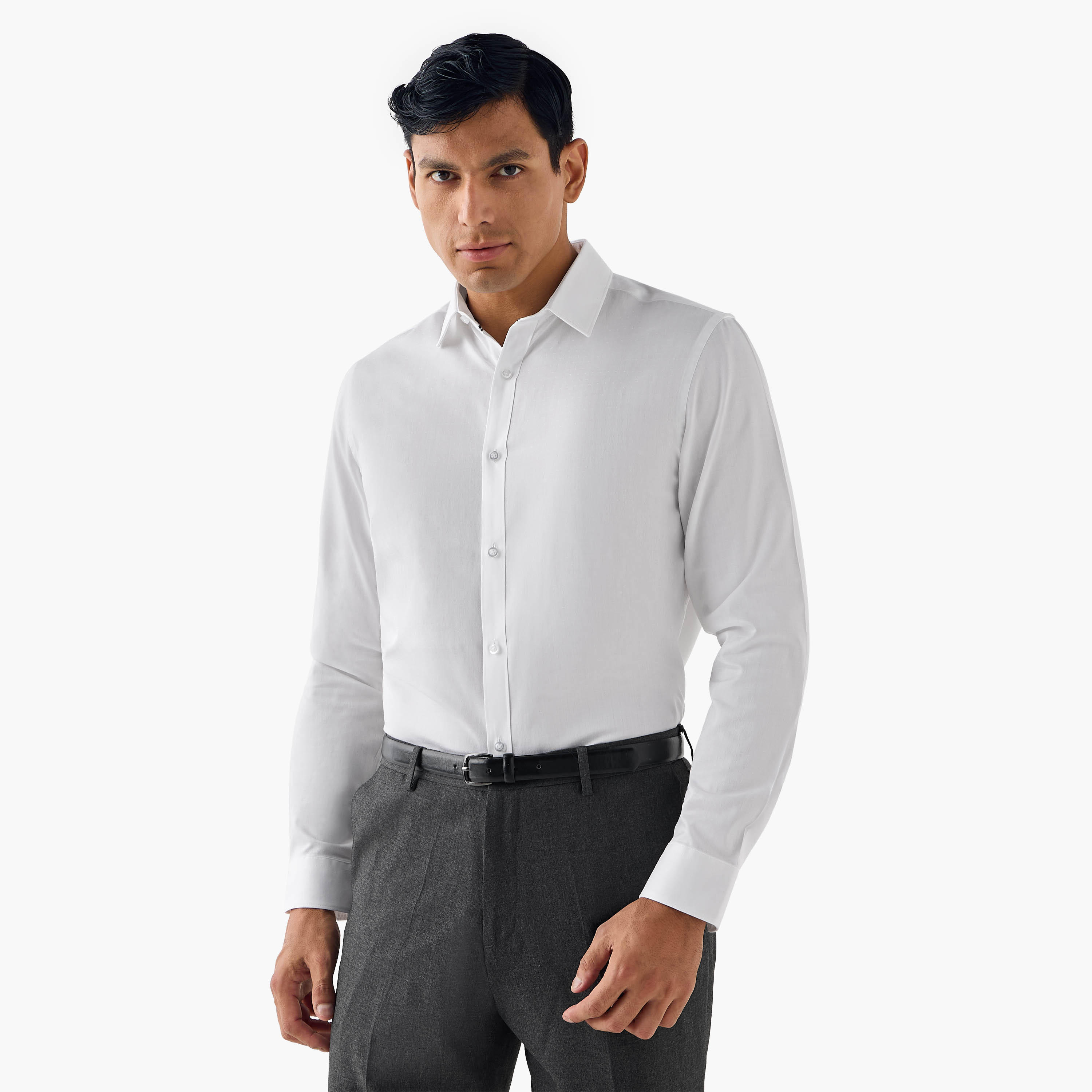 Regular Fit Textured Collared Shirt-men-clothing-shirts-image-1
