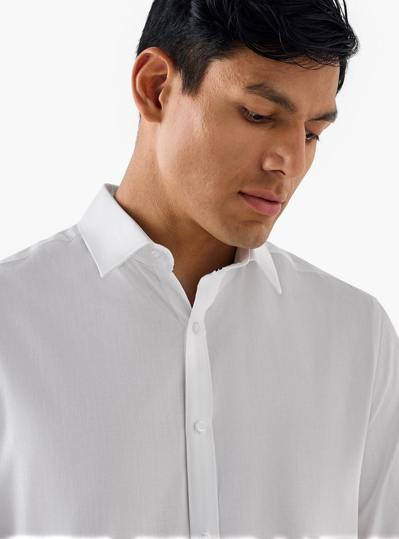 Regular Fit Textured Collared Shirt-men-clothing-shirts-image-4