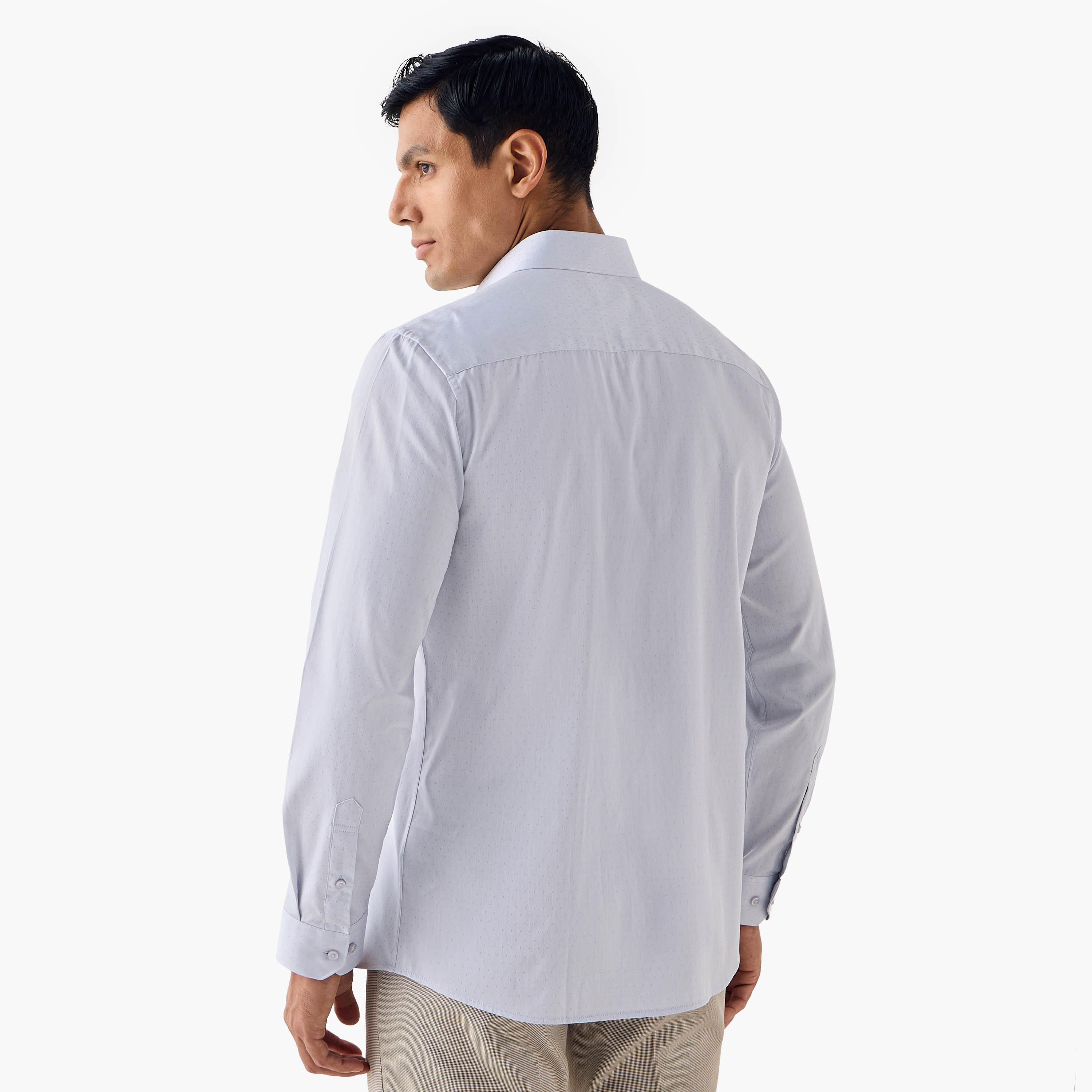 Regular Fit Textured Collared Shirt-men-clothing-shirts-image-3