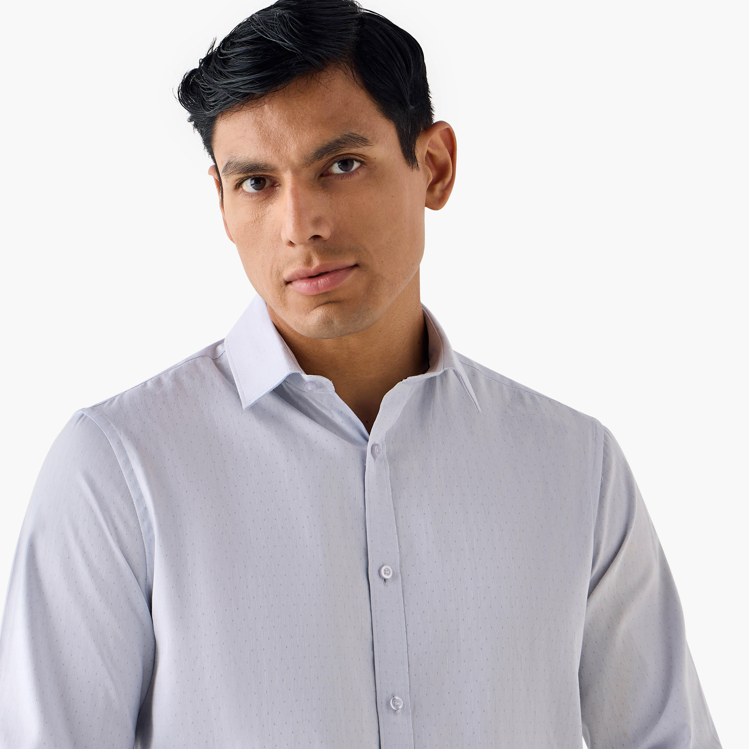 Regular Fit Textured Collared Shirt-men-clothing-shirts-image-4