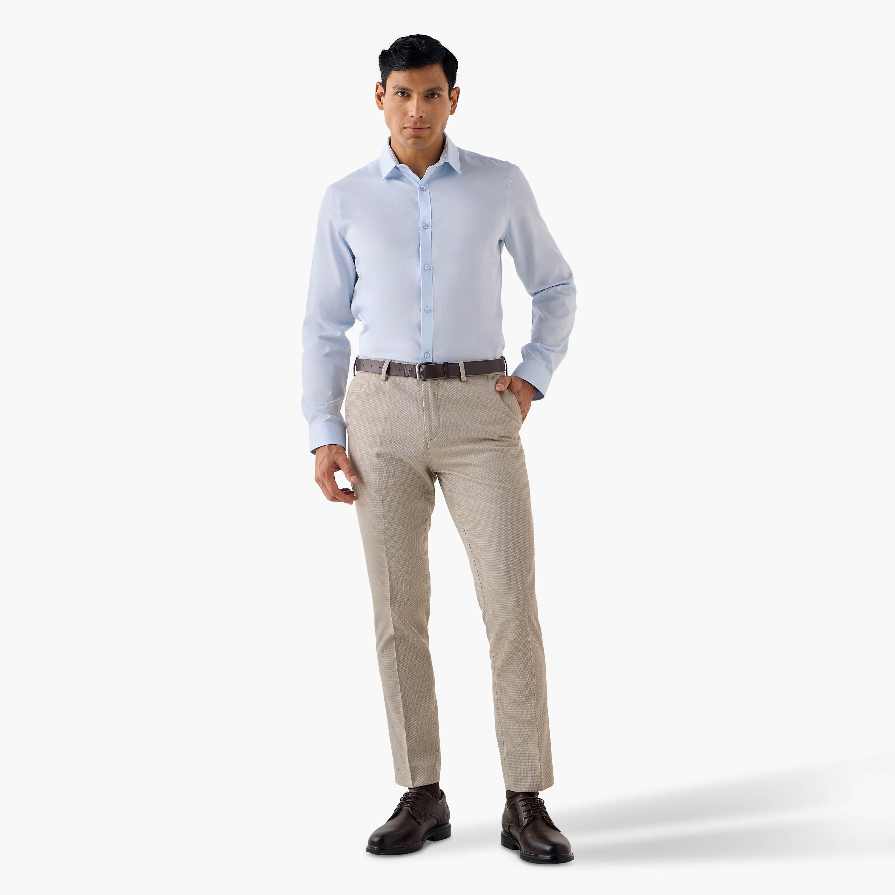 Regular Fit Textured Collared Shirt-men-clothing-shirts-image-2