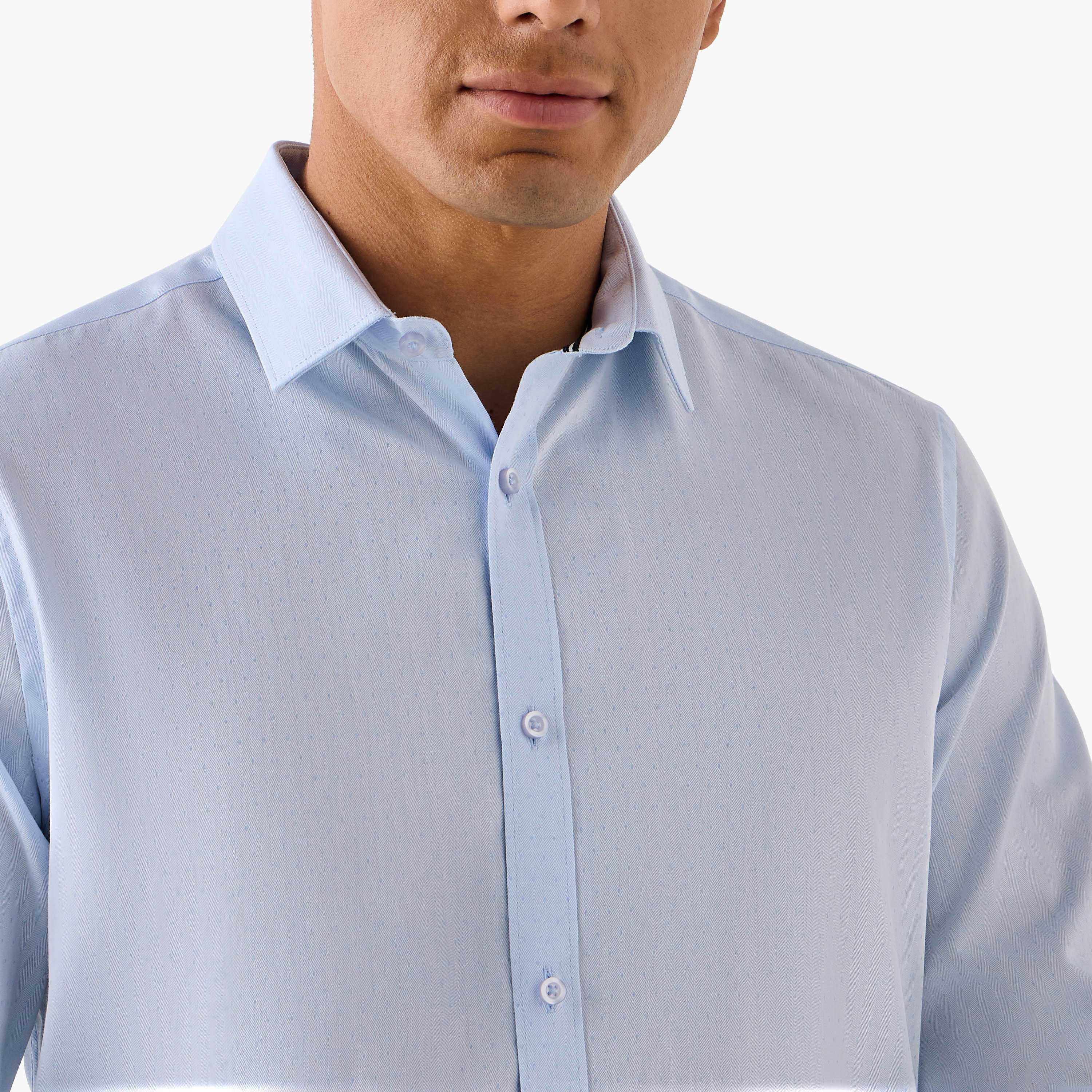 Regular Fit Textured Collared Shirt-men-clothing-shirts-image-4