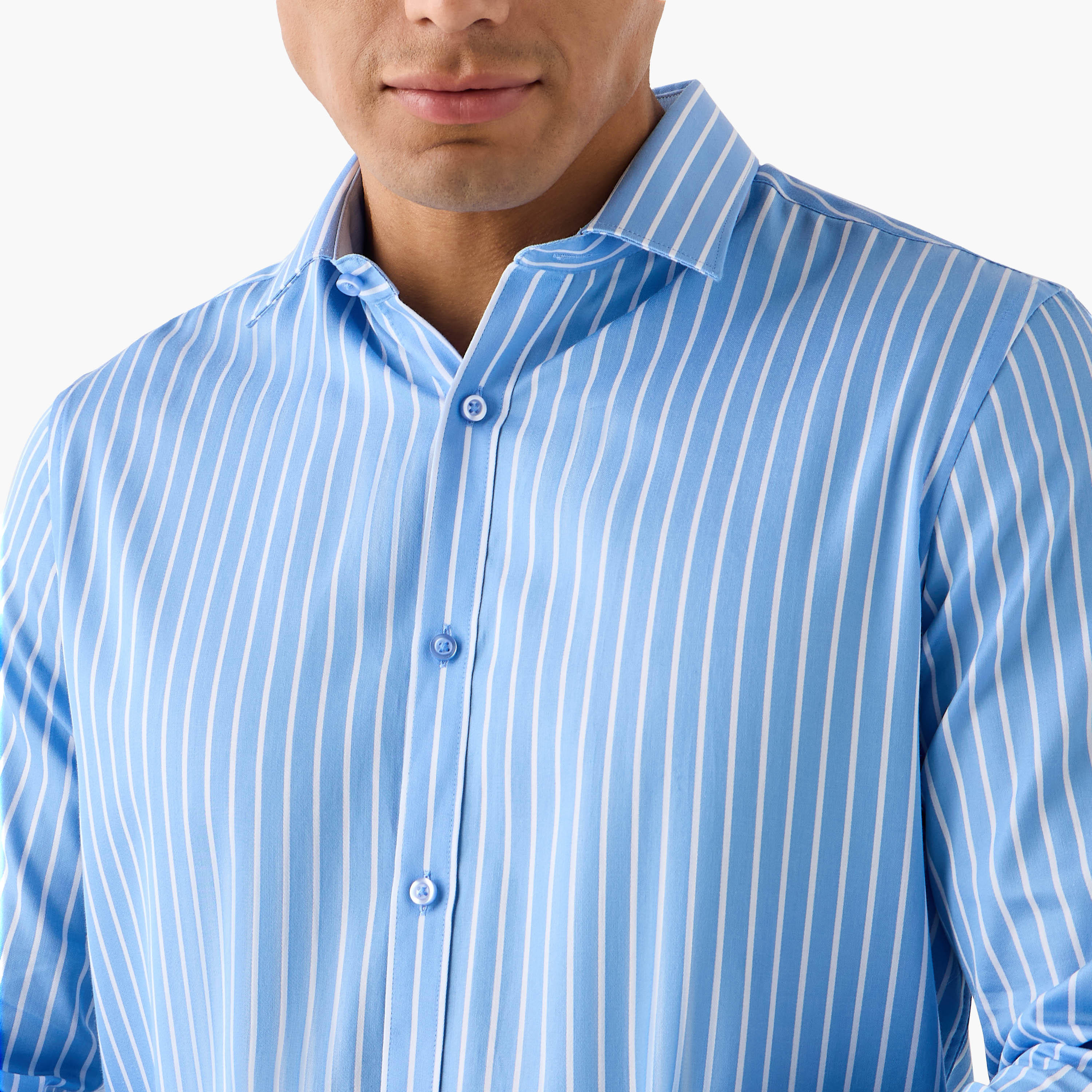 قميص مخطط بياقة وقصة عادية وأكمام طويلة-men-clothing-shirts-image-4