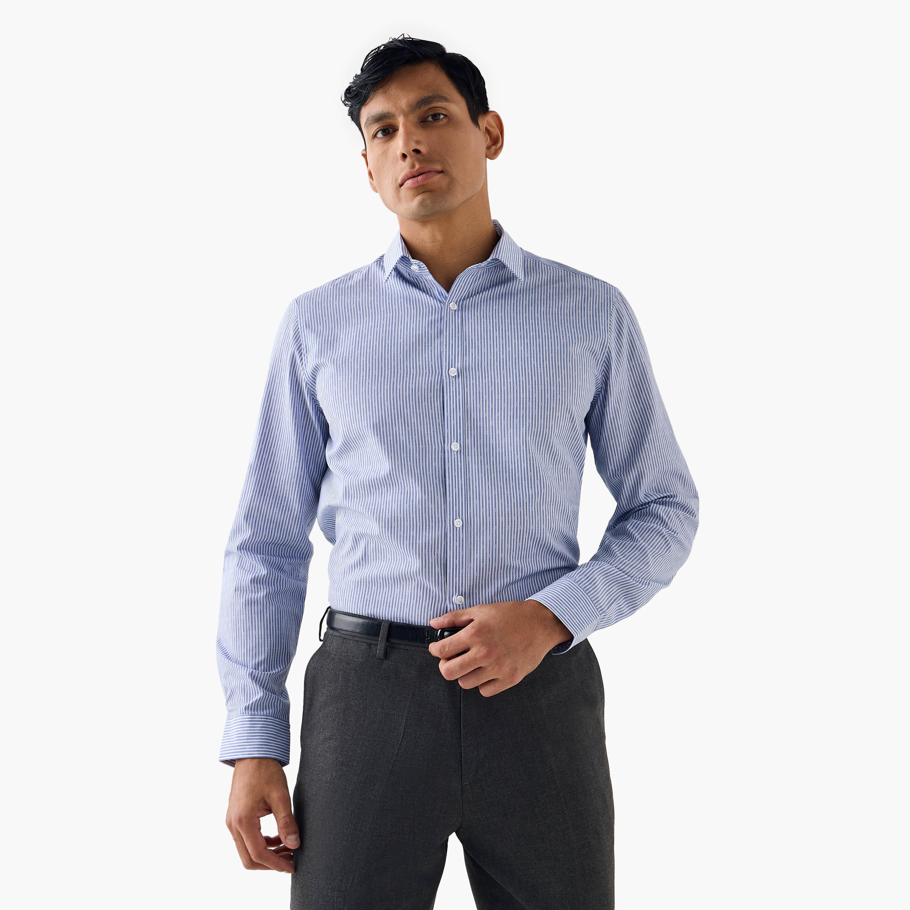 قميص مقلّم بياقة عادية-men-clothing-shirts-image-5