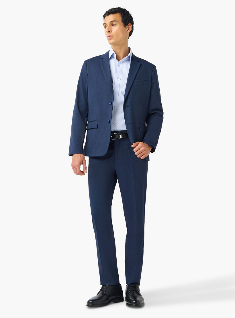 Slim Fit Dobby Textured Flexi Waist Trousers-men-clothing-bottoms-trousersandchinos-trousers-image-5