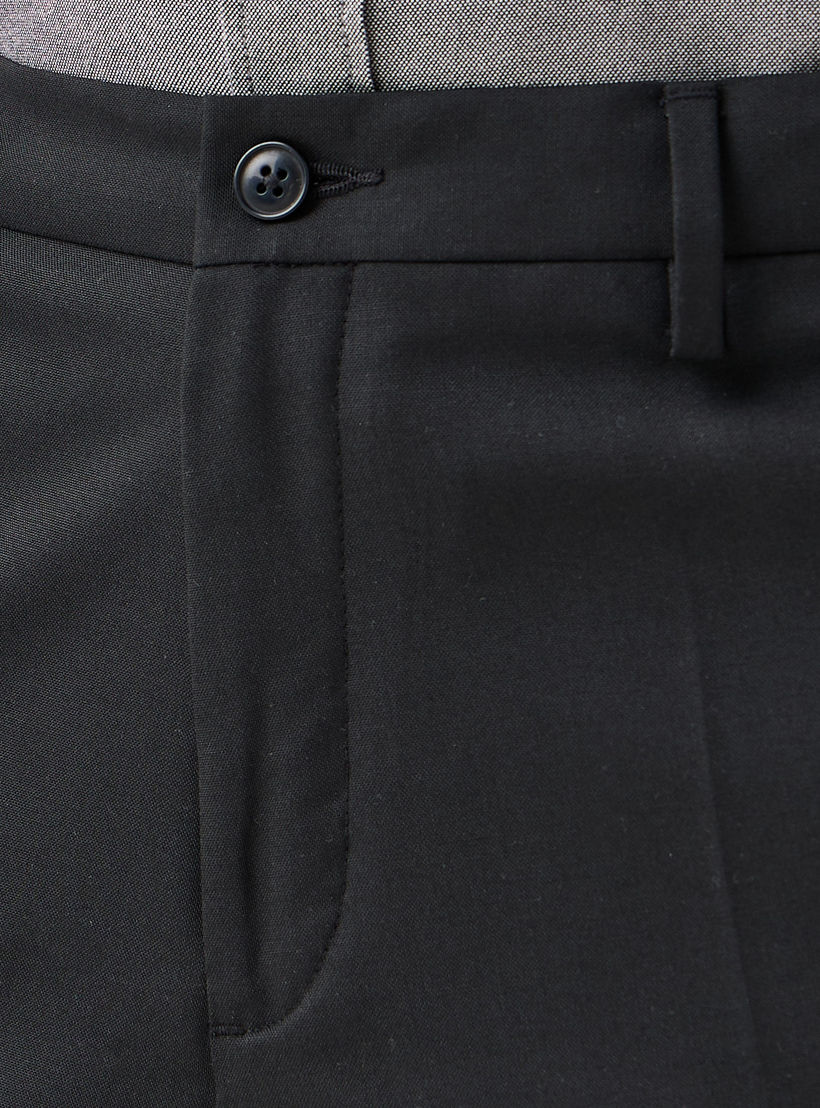 بنطلون بارز الملمس بقصّة عادية وخصر مرن-men-clothing-bottoms-trousersandchinos-trousers-image-5