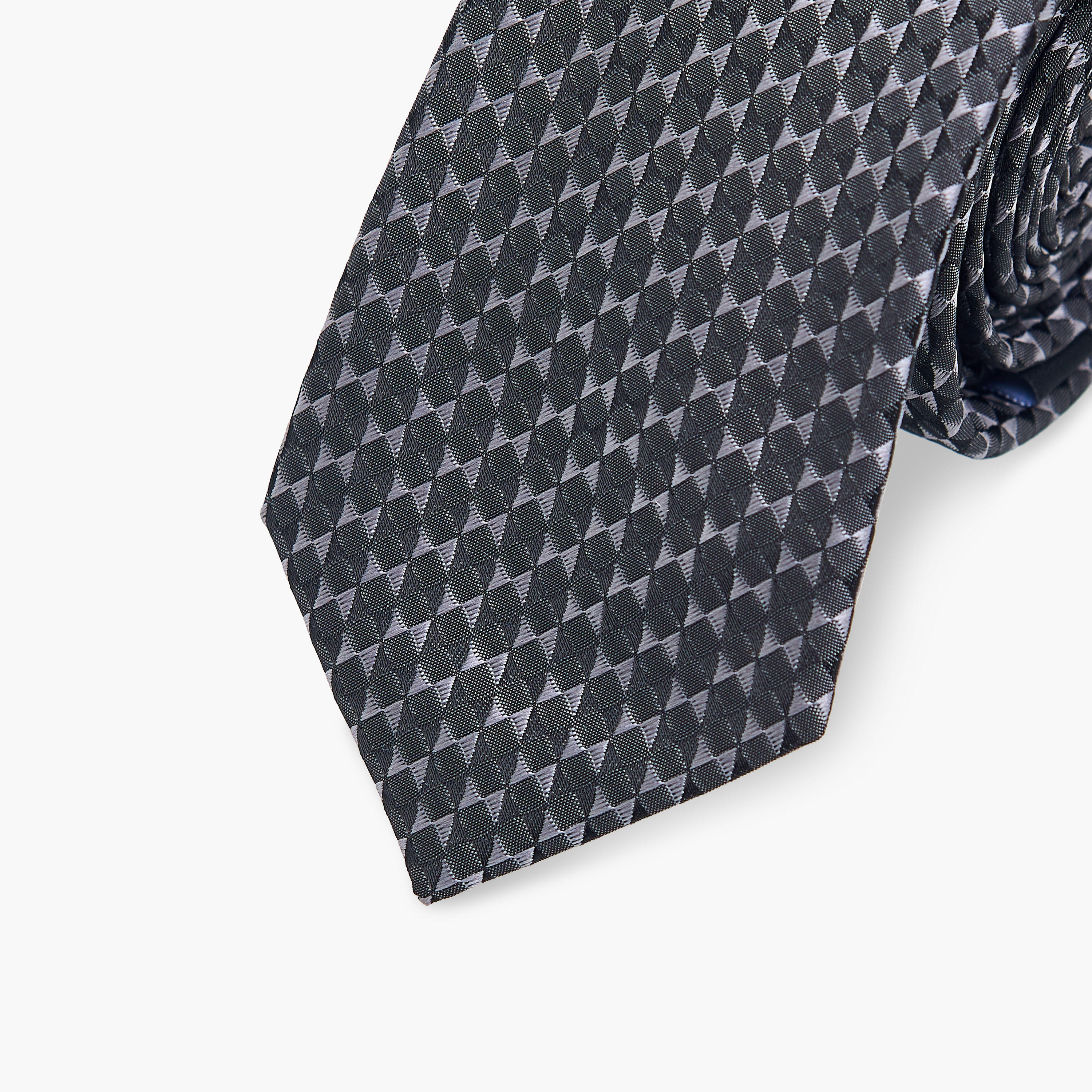 ربطة عنق بارزة الملمس بحلقة تثبيت للرجال-men-tiesandcufflinks-pocketsquares-image-1