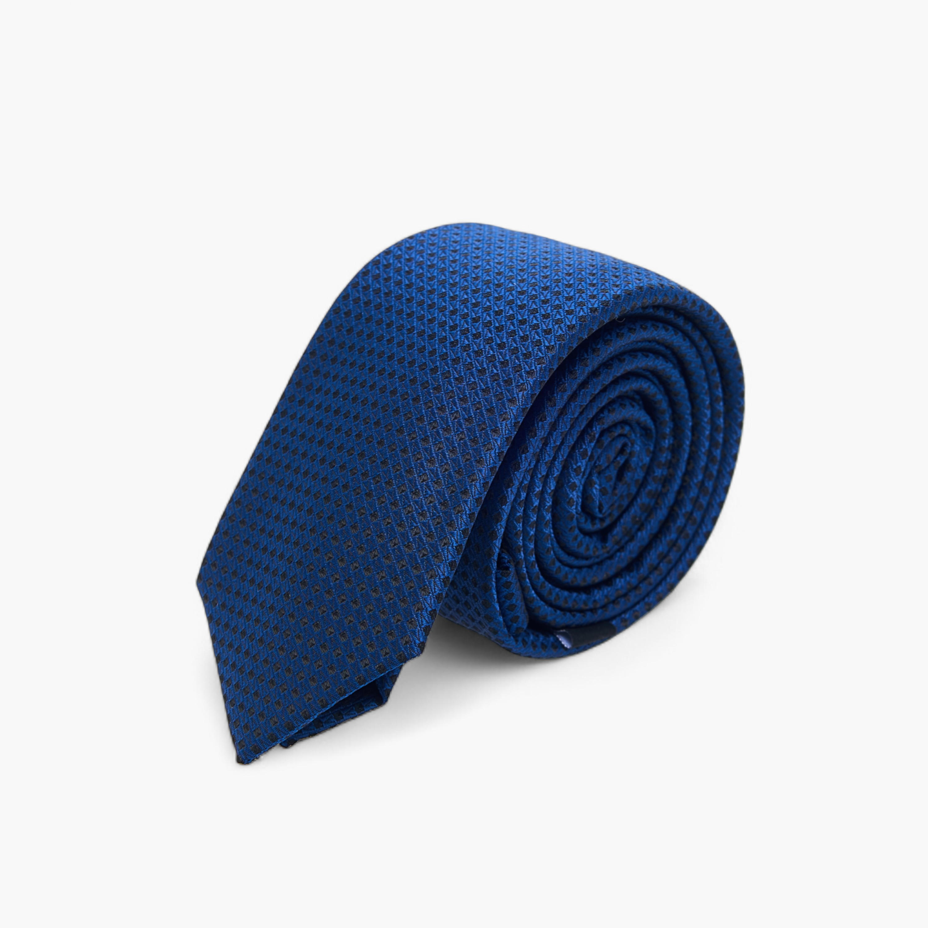 Textured Tie with Keeper Loop-men-tiesandcufflinks-pocketsquares-image-1