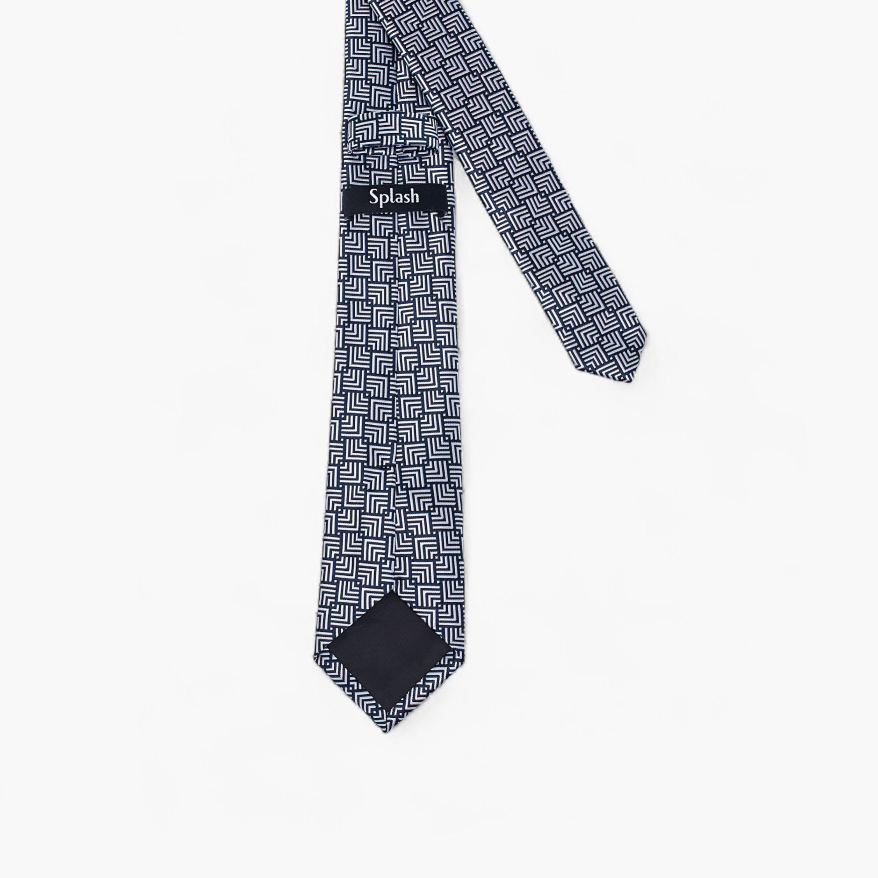 Textured Tie with Keeper Loop-men-tiesandcufflinks-pocketsquares-image-3