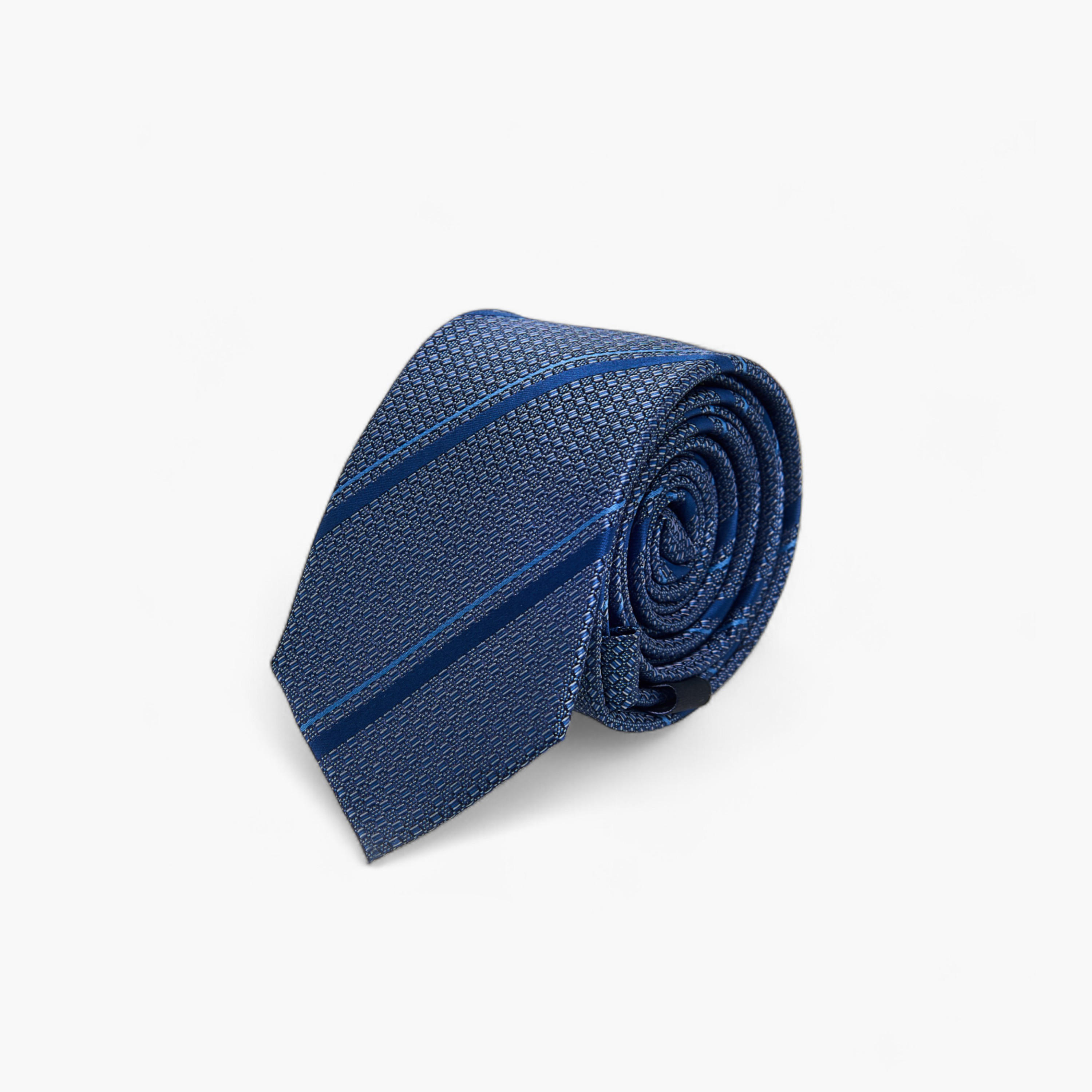 Textured Tie with Keeper Loop-men-tiesandcufflinks-pocketsquares-image-1