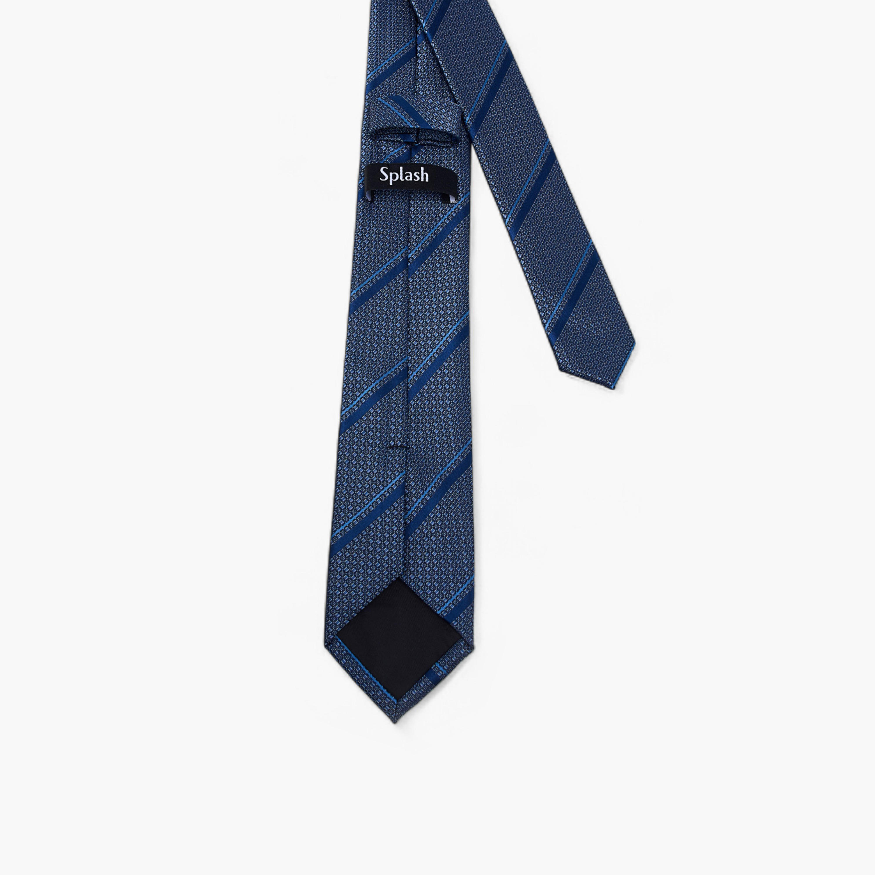 Textured Tie with Keeper Loop-men-tiesandcufflinks-pocketsquares-image-3