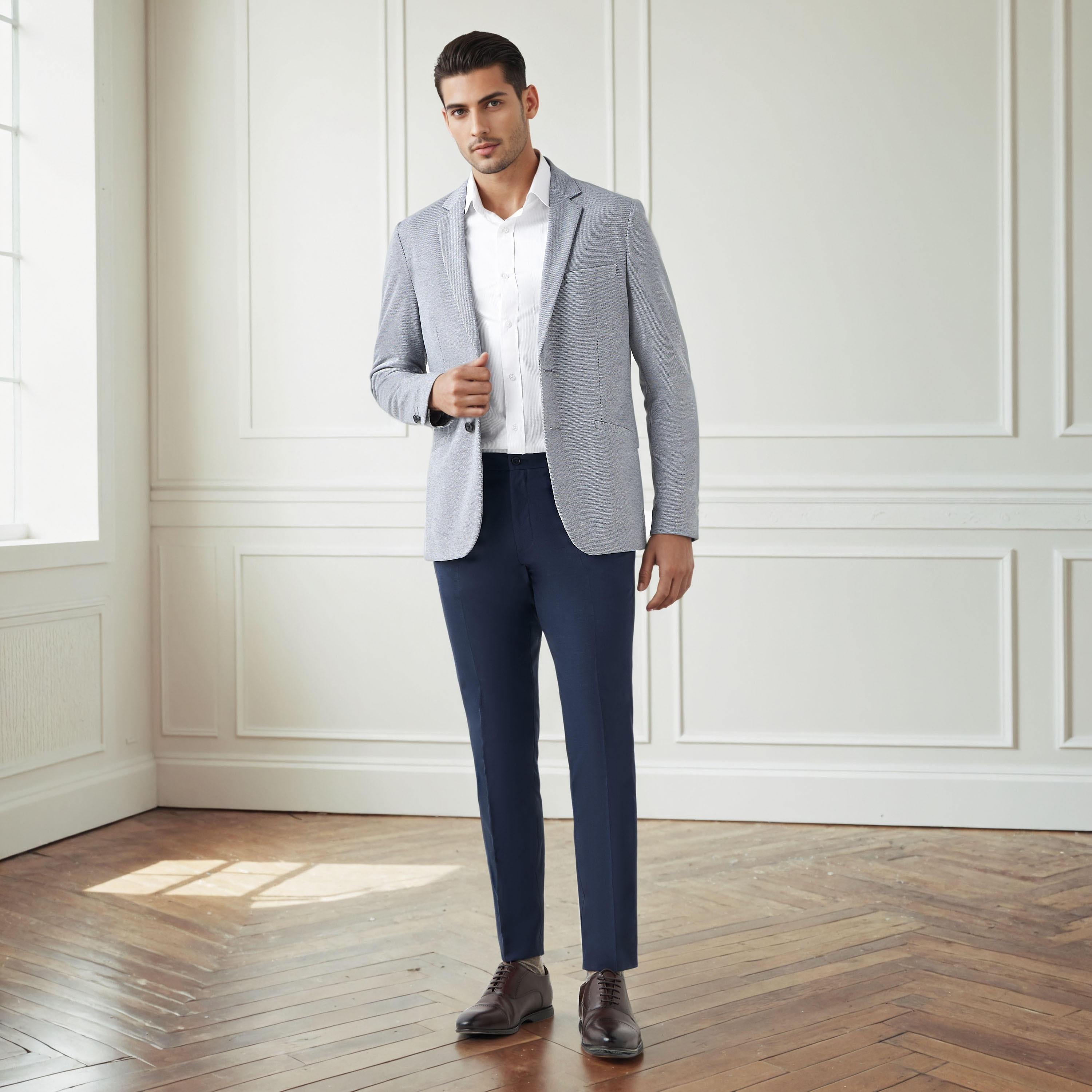 Men Regular Fit Notch Lapel Blazer-men-winterwear-jacketsandblazers-image-2