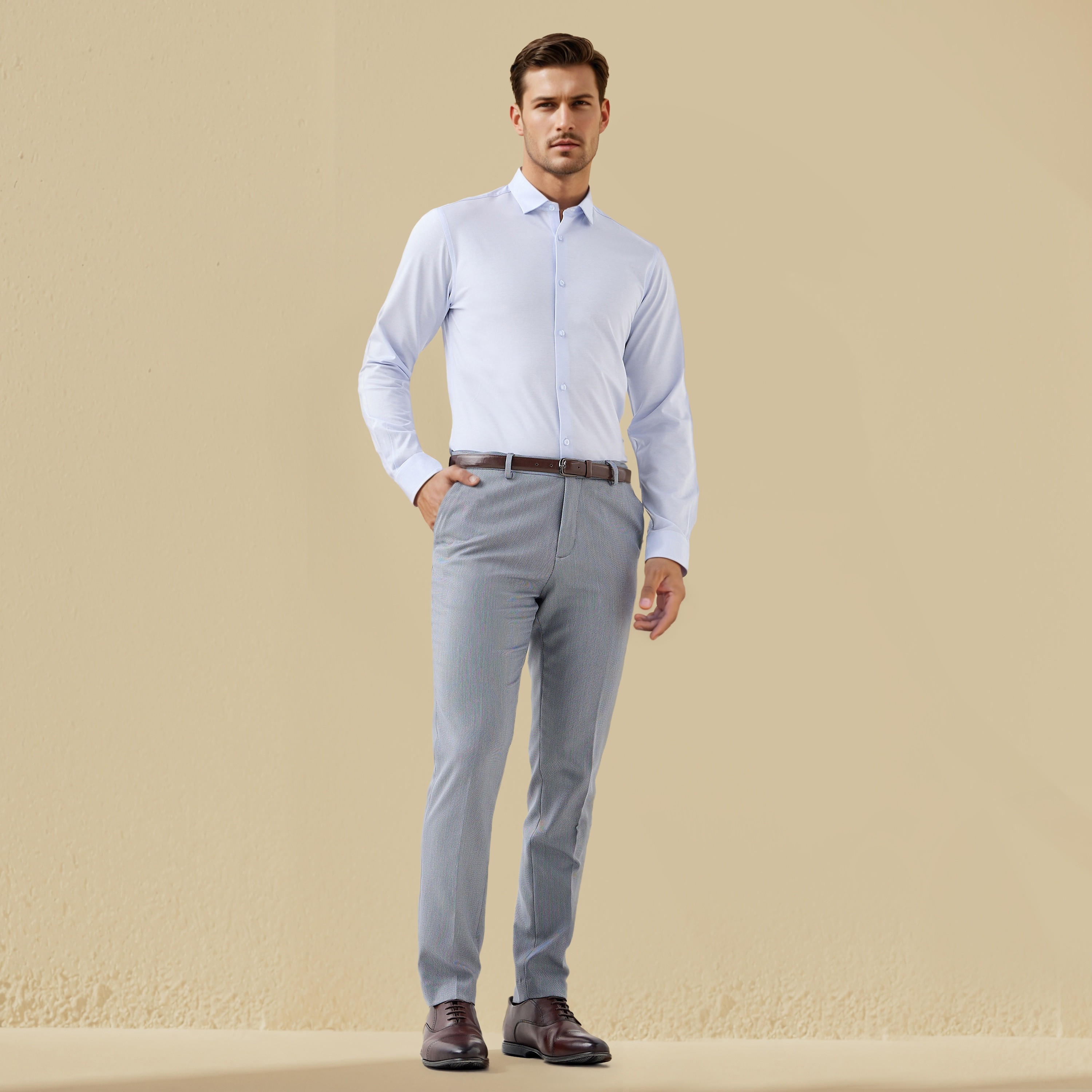 Regular Fit Dobby Shirt-men-clothing-shirts-image-2