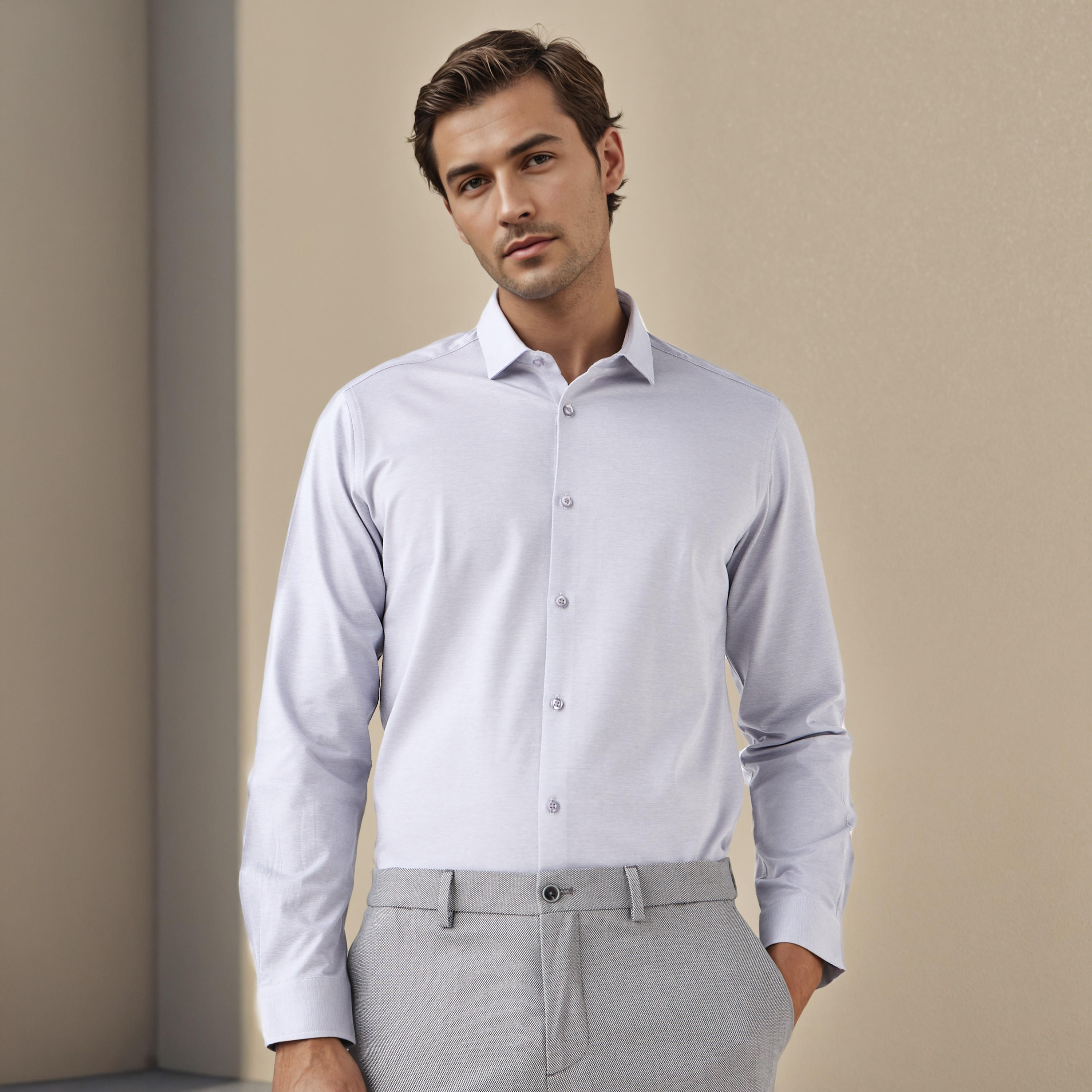 Regular Fit Dobby Shirt-men-clothing-shirts-image-1