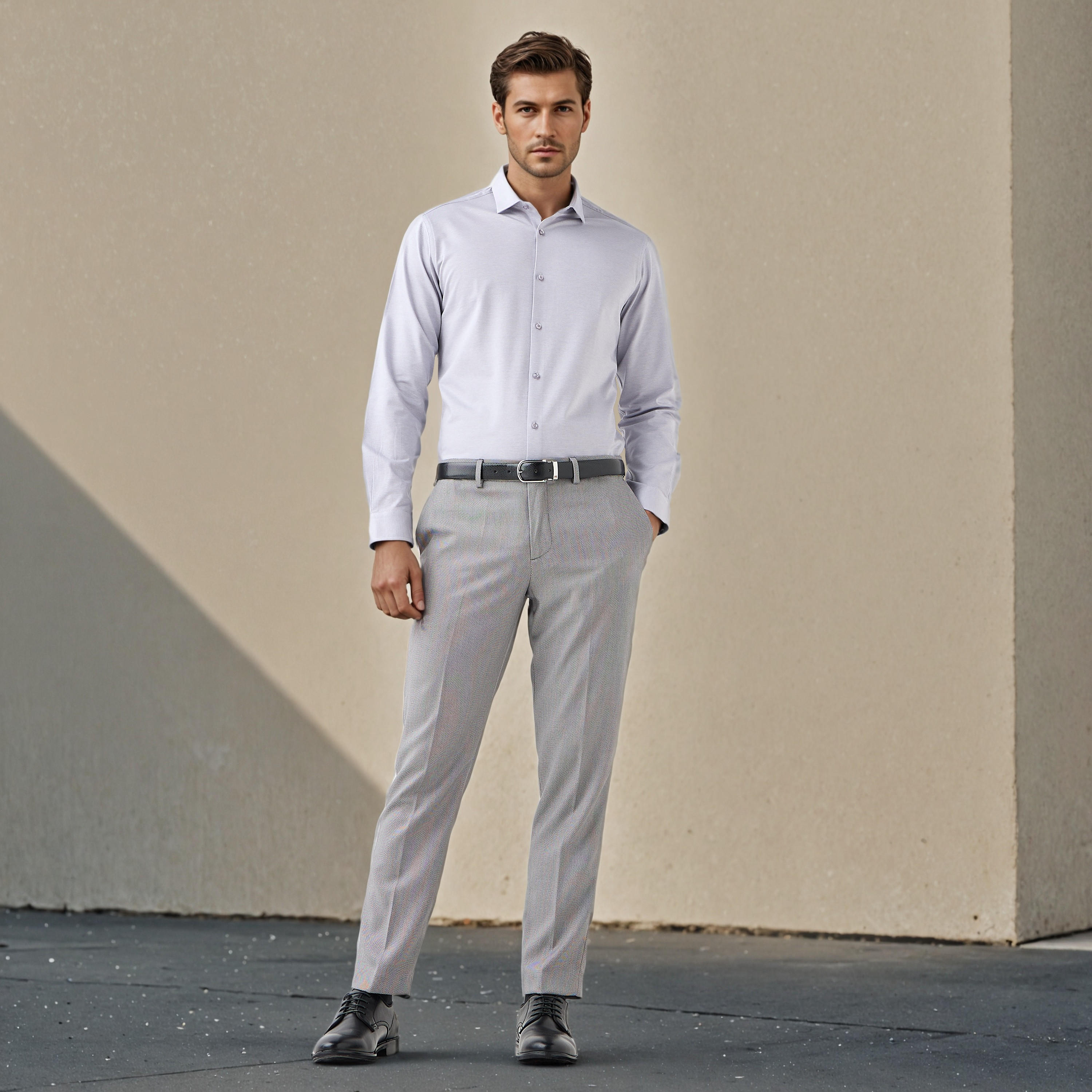 Regular Fit Dobby Shirt-men-clothing-shirts-image-2