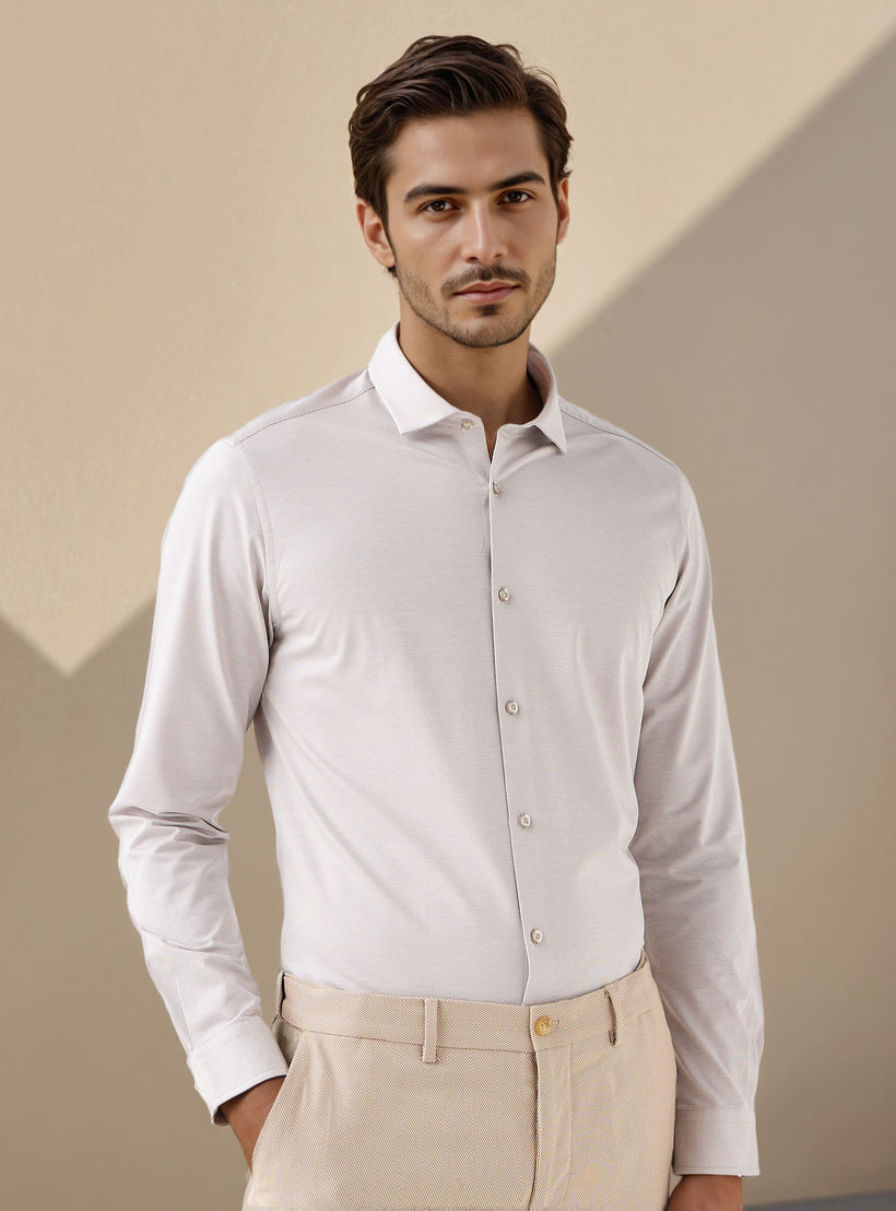 Textured Regular Fit Shirt-men-clothing-shirts-image-1