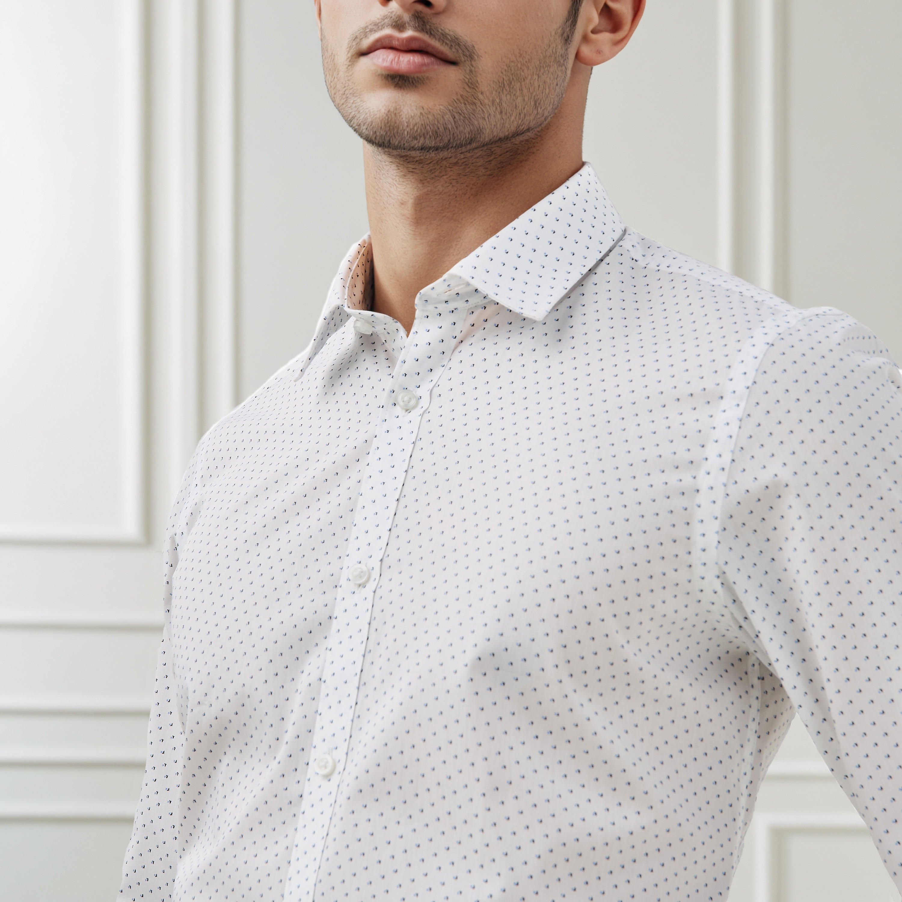 Regular Fit Printed Collared Shirt with Long Sleeves-men-clothing-shirts-image-5