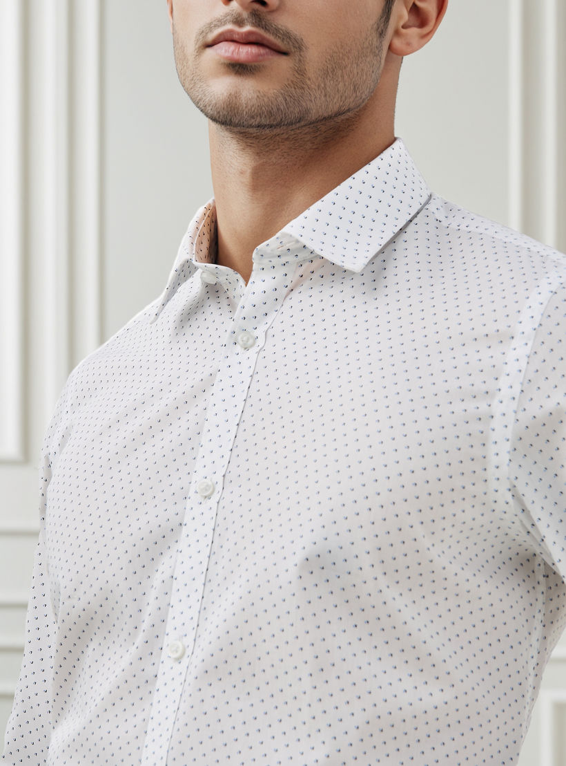 Regular Fit Printed Collared Shirt with Long Sleeves-men-clothing-shirts-image-5