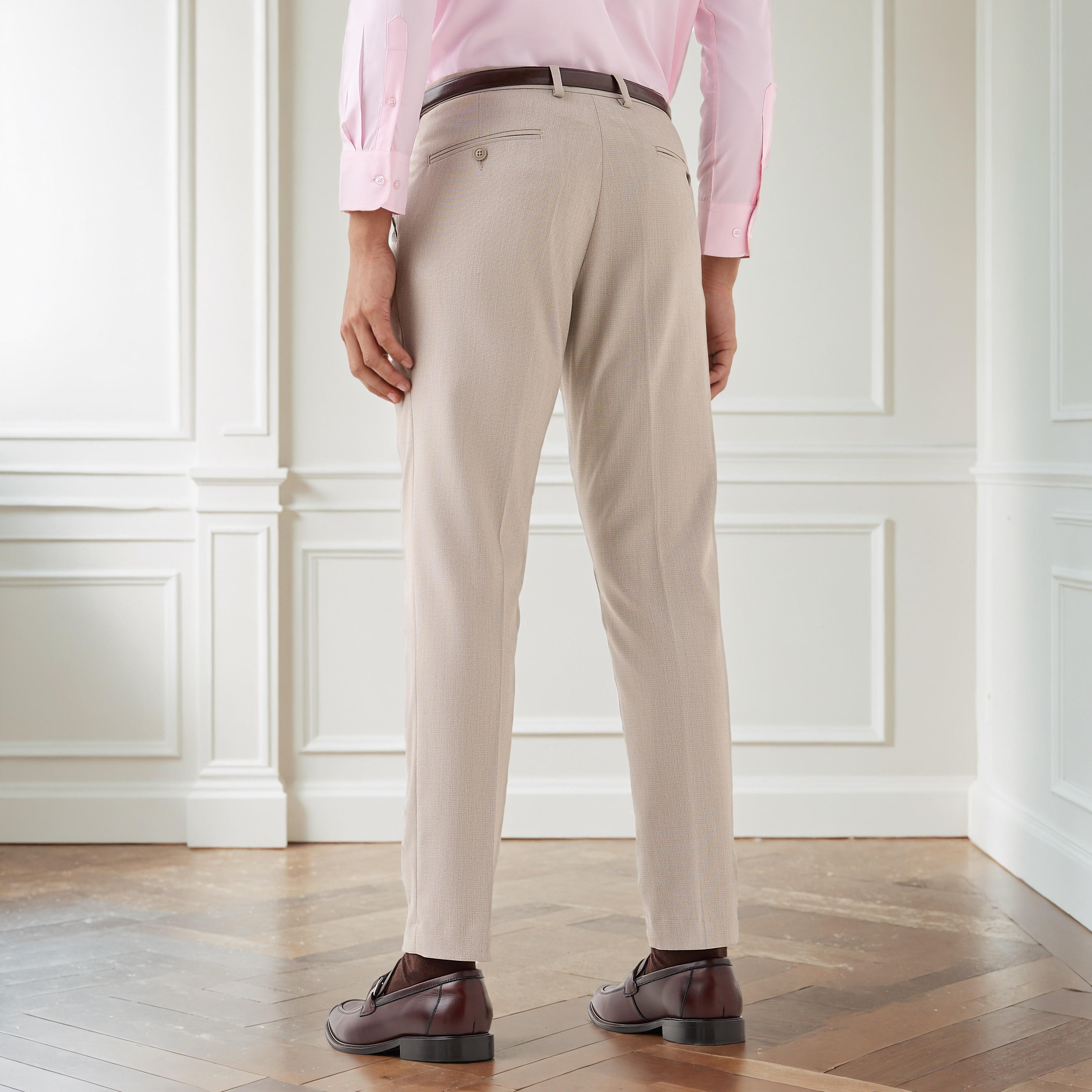Men Slim Fit Polyester Blend Flexi Waist Formal Trousers-men-clothing-bottoms-trousersandchinos-trousers-image-3