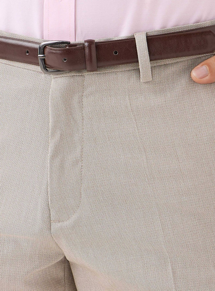 Men Slim Fit Polyester Blend Flexi Waist Formal Trousers-men-clothing-bottoms-trousersandchinos-trousers-image-4