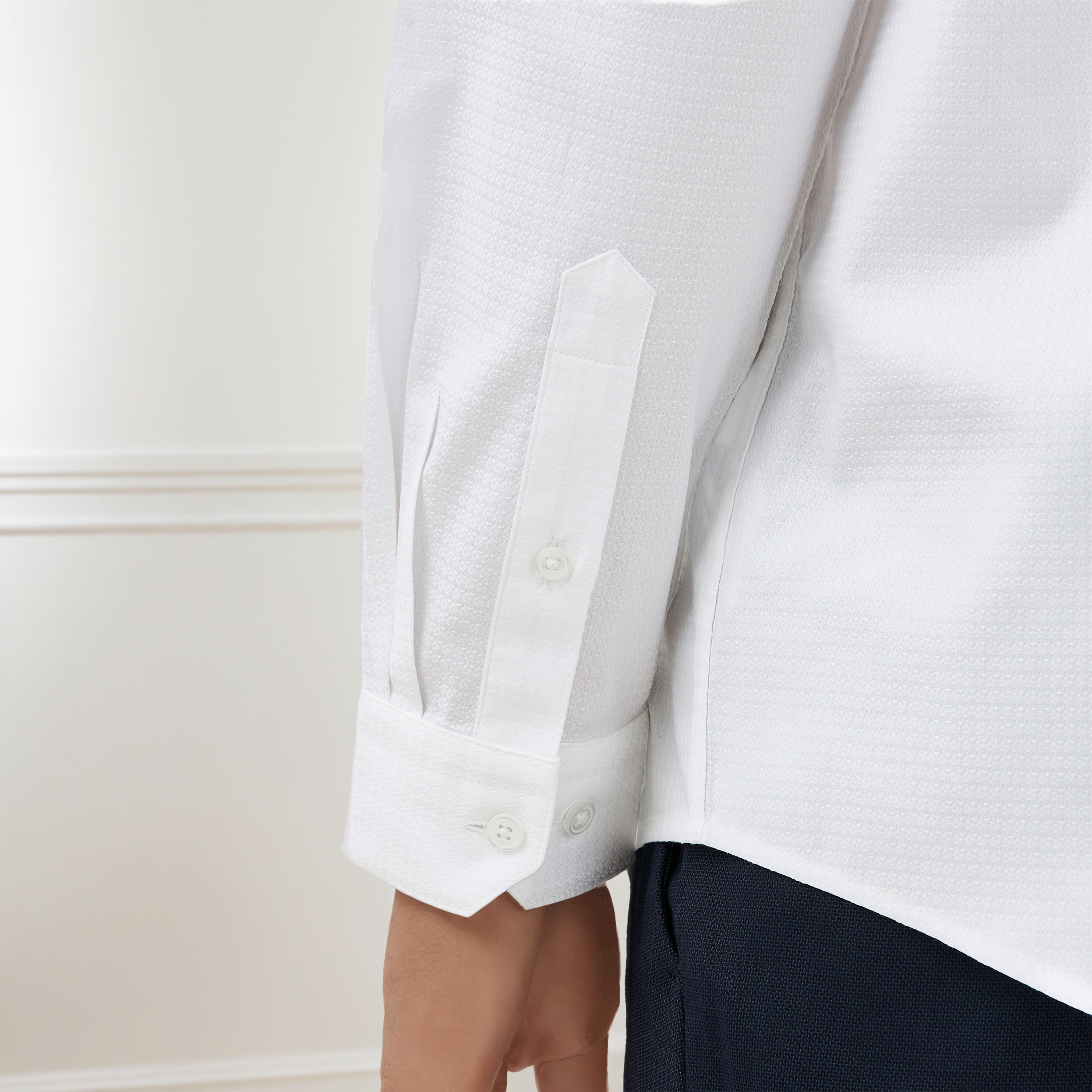 Regular Fit Dobby Shirt with Collar-men-clothing-shirts-image-4