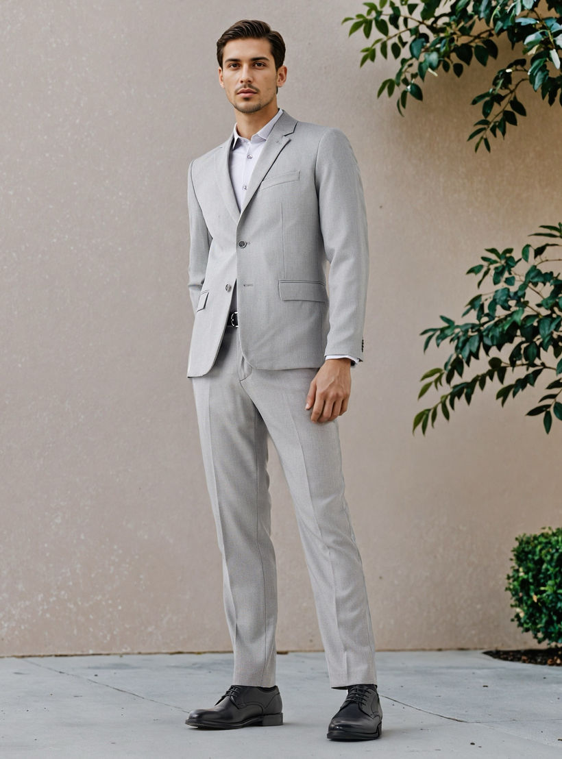 بليزر دوبي بارز الملمس بجيب فردي على الصدر-men-winterwear-jacketsandblazers-image-2